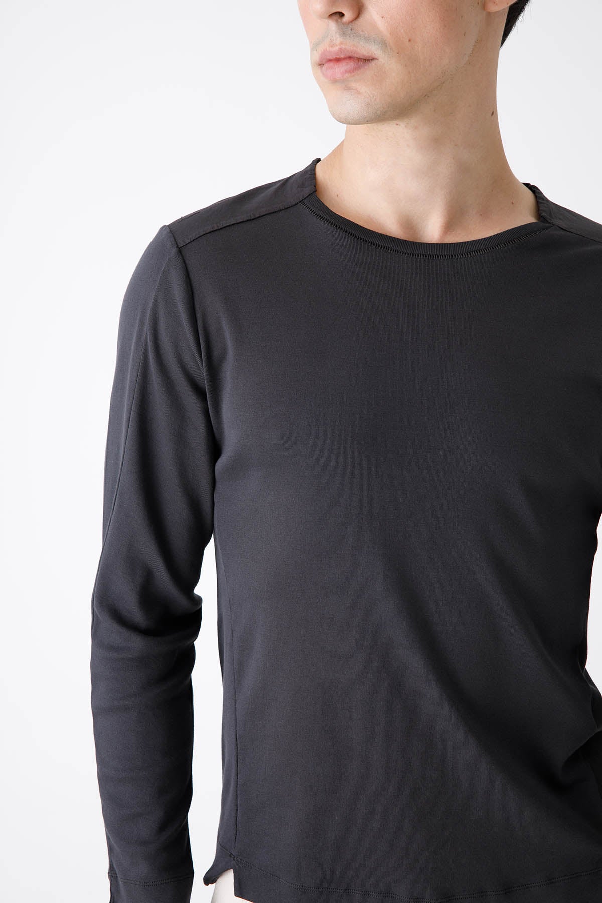 Transit Yuvarlak Yaka Uzun Kollu Streç T-shirt-Libas Trendy Fashion Store