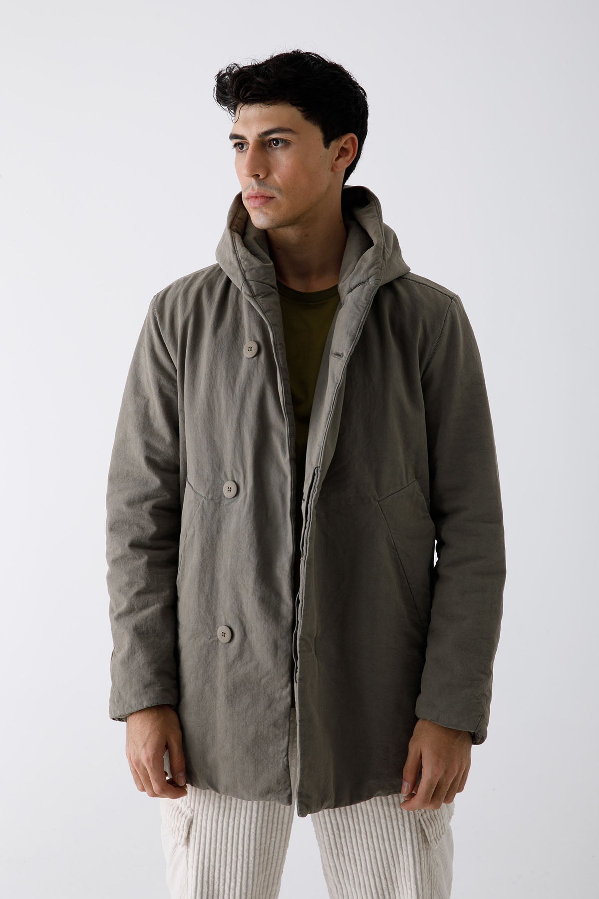 Transit Dolgulu Kapüşonlu Kaban-Libas Trendy Fashion Store