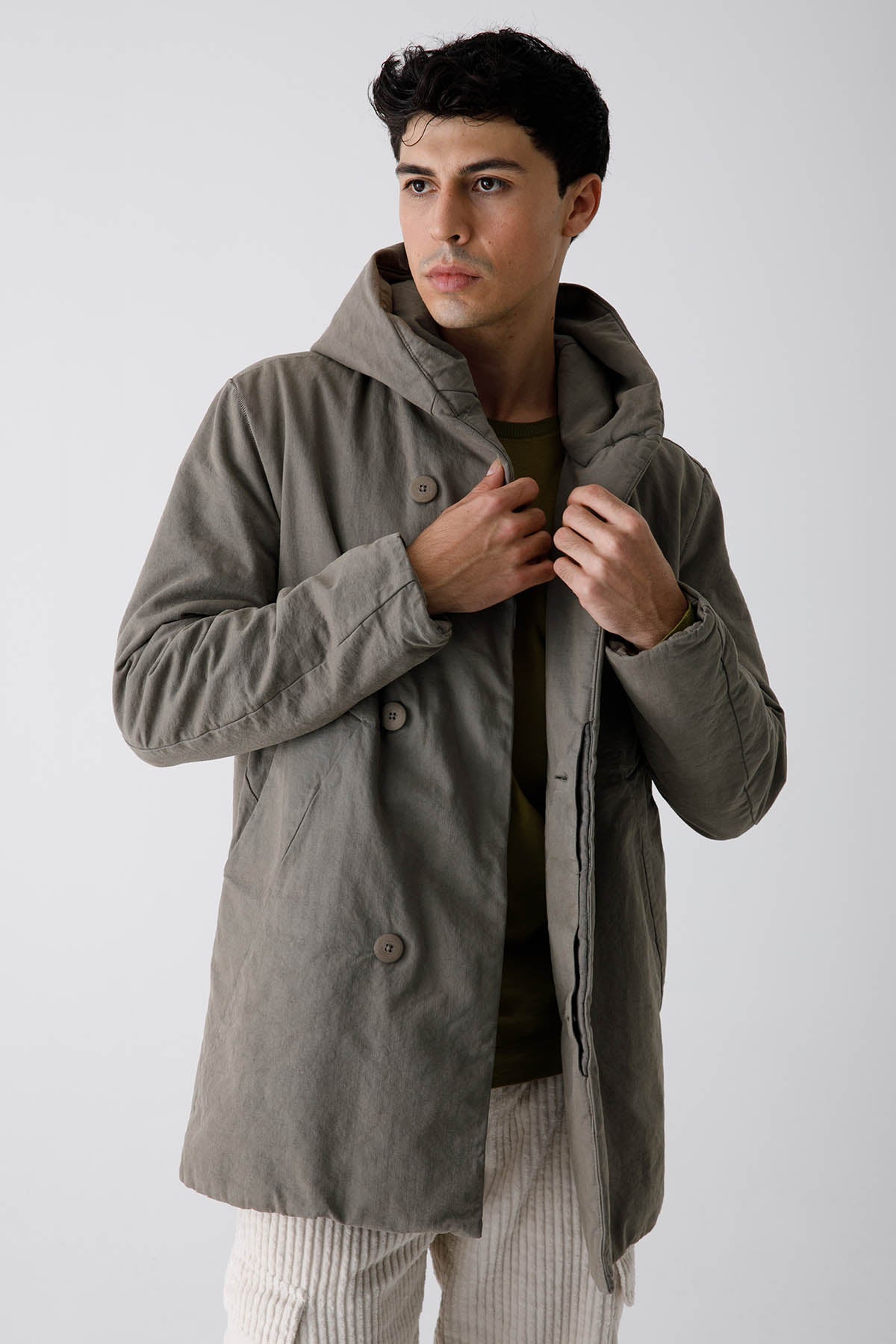 Transit Dolgulu Kapüşonlu Kaban-Libas Trendy Fashion Store