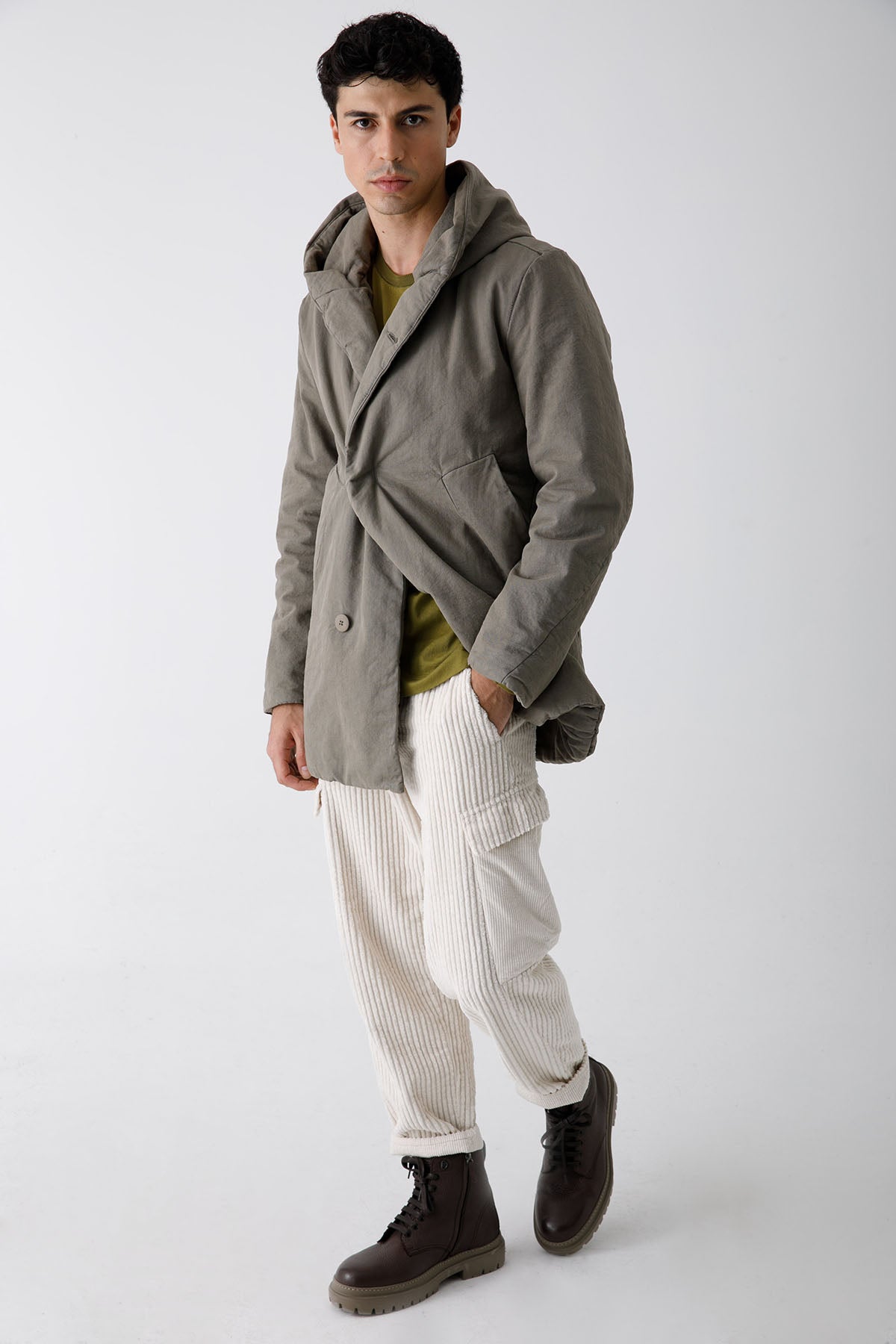 Transit Havuç Kesim Fitilli Kadife Kargo Pantolon-Libas Trendy Fashion Store