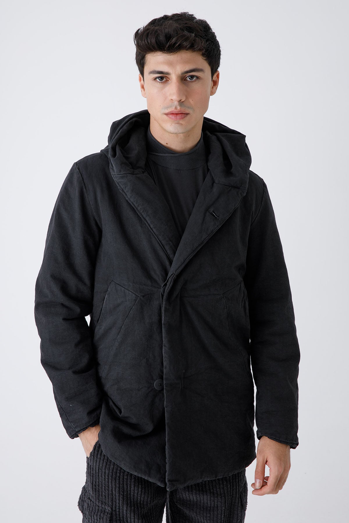 Transit Dolgulu Kapüşonlu Kaban-Libas Trendy Fashion Store