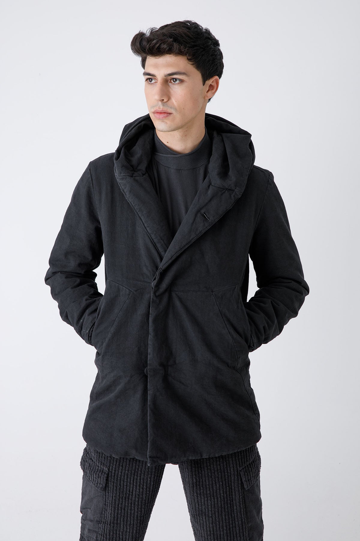 Transit Dolgulu Kapüşonlu Kaban-Libas Trendy Fashion Store