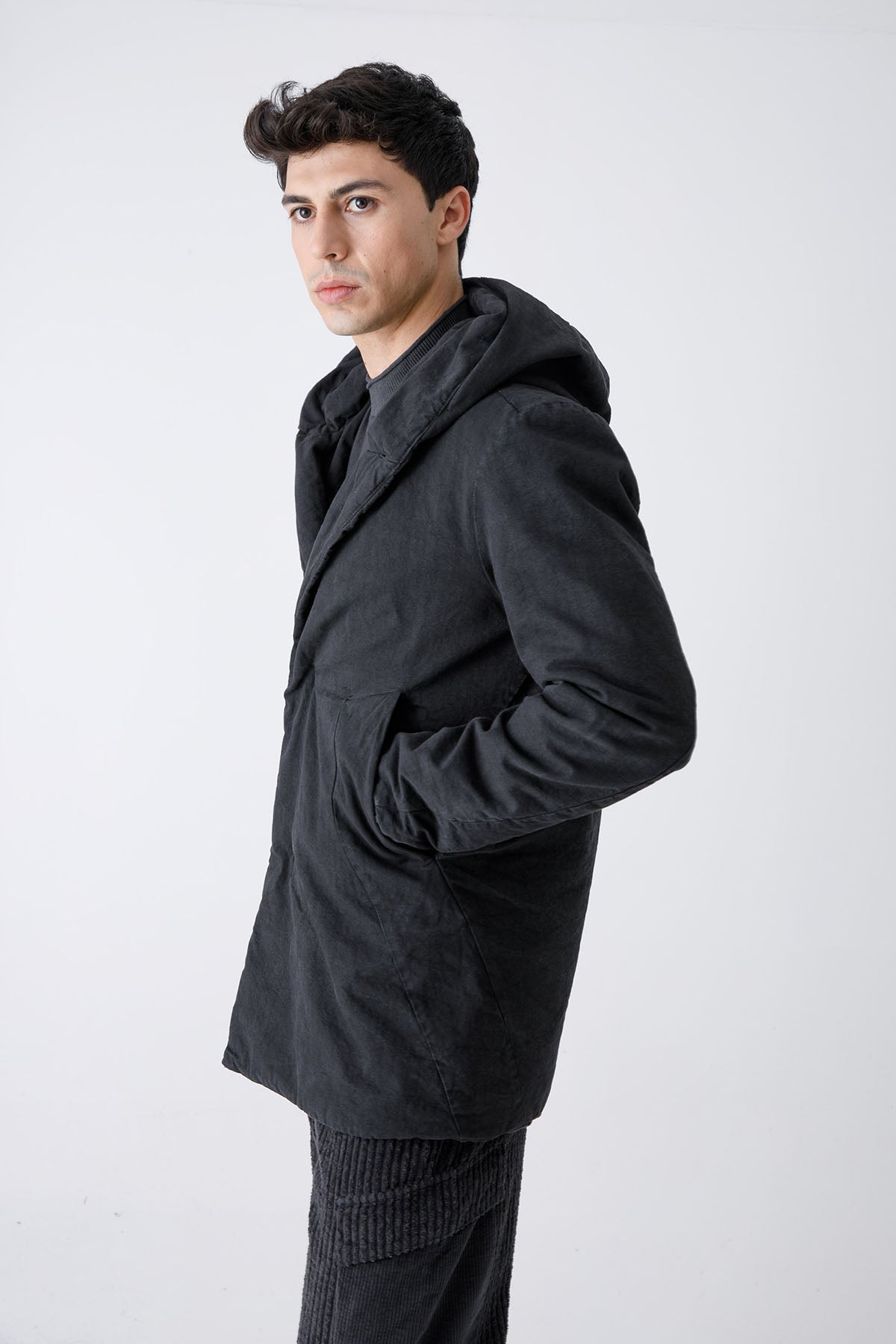 Transit Dolgulu Kapüşonlu Kaban-Libas Trendy Fashion Store