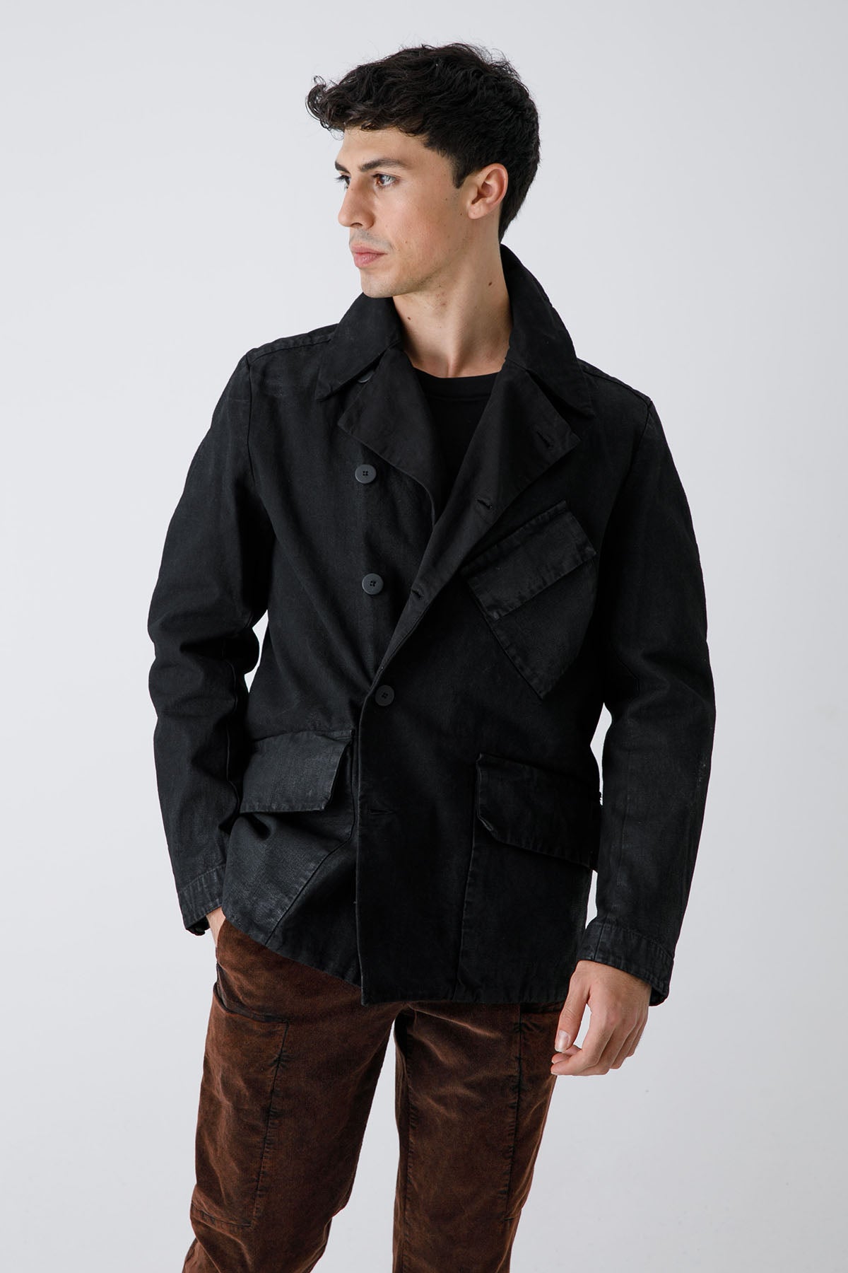 Transit Mumlu Cep Detaylı Kruvaze Ceket-Libas Trendy Fashion Store