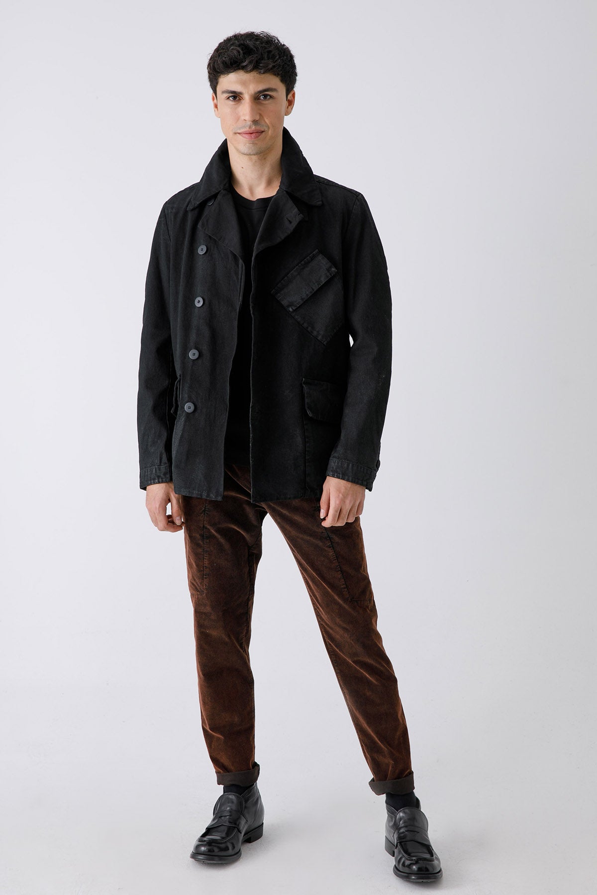 Transit Mumlu Cep Detaylı Kruvaze Ceket-Libas Trendy Fashion Store