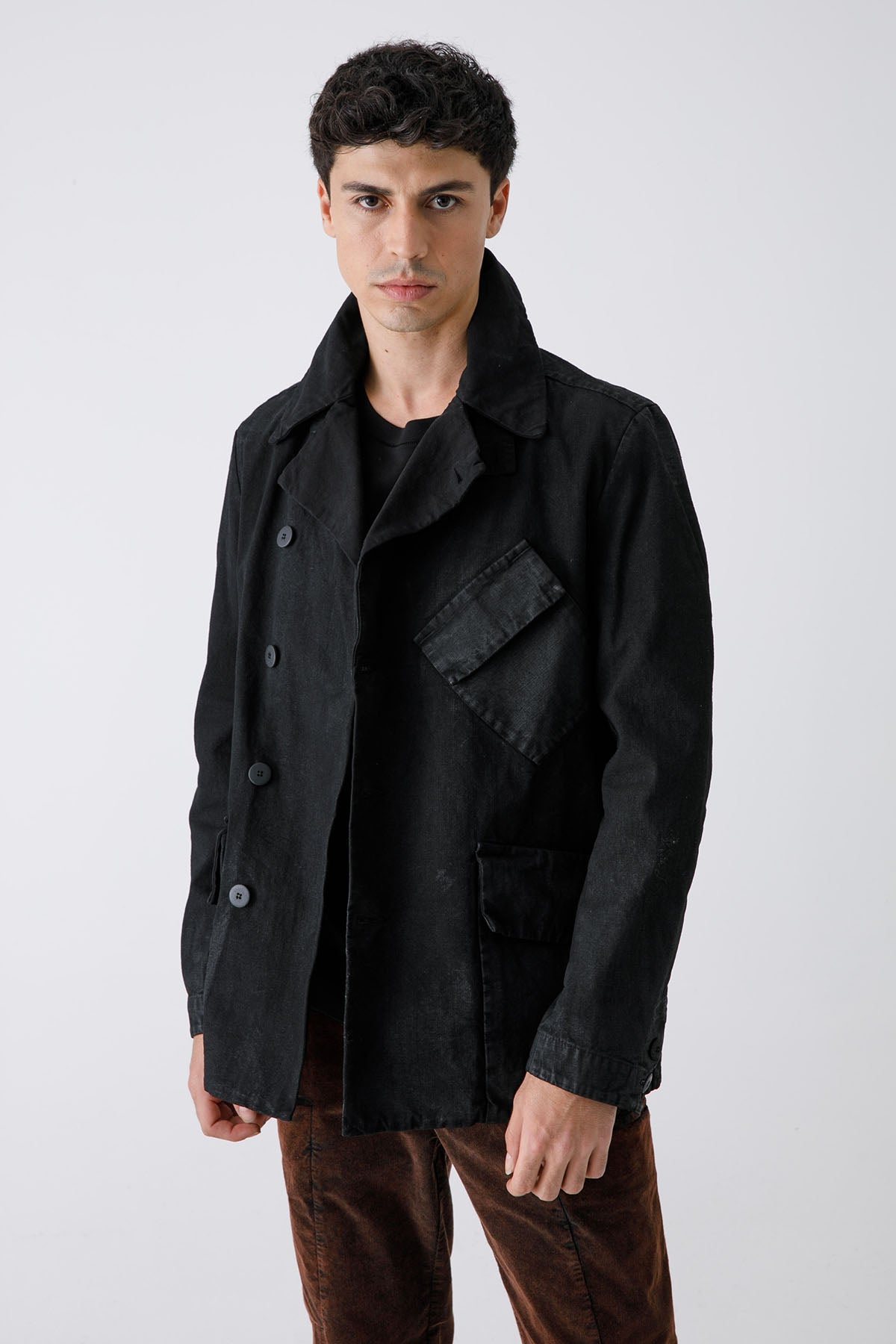 Transit Mumlu Cep Detaylı Kruvaze Ceket-Libas Trendy Fashion Store