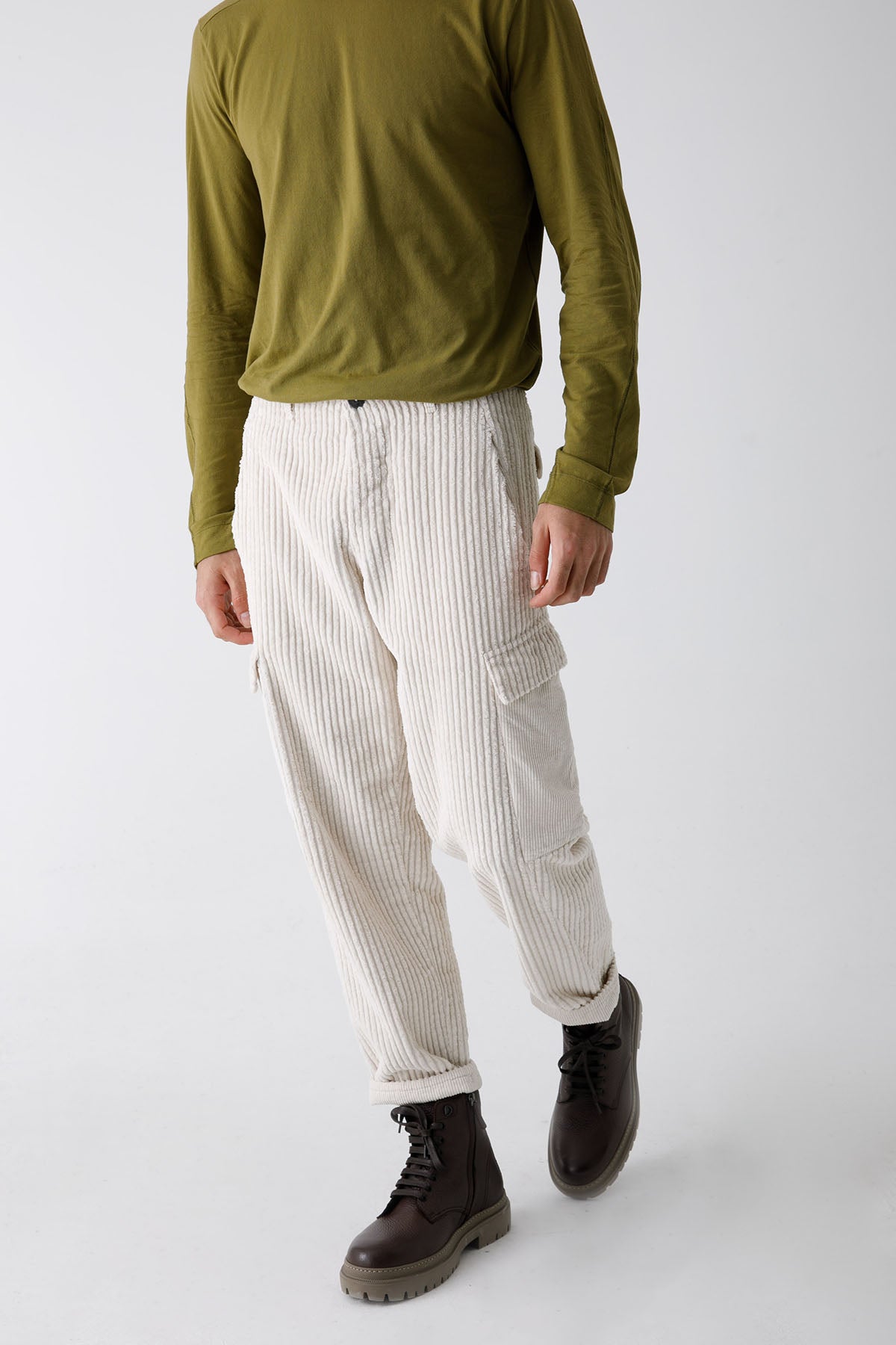 Transit Havuç Kesim Fitilli Kadife Kargo Pantolon-Libas Trendy Fashion Store