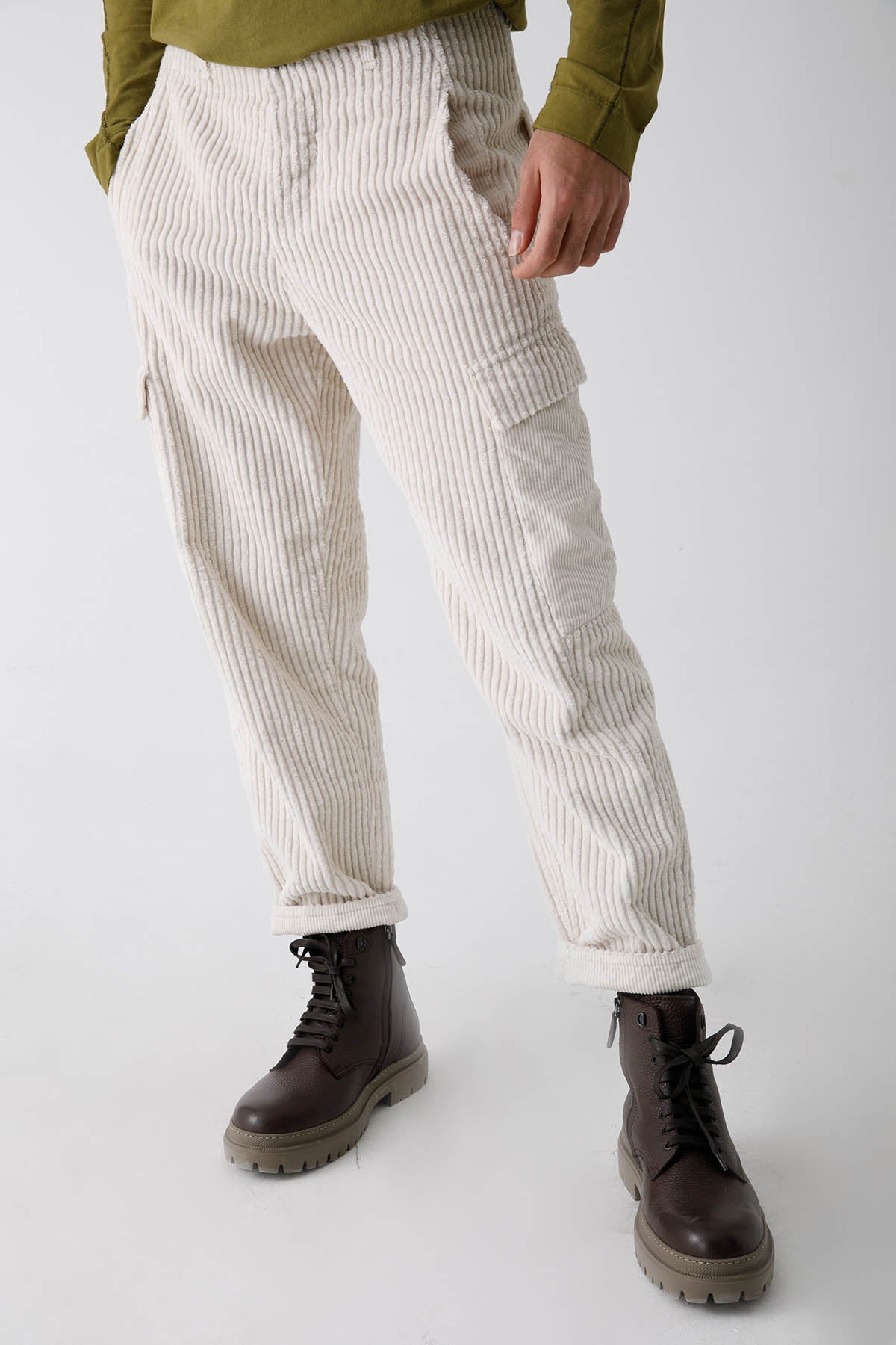 Transit Havuç Kesim Fitilli Kadife Kargo Pantolon-Libas Trendy Fashion Store