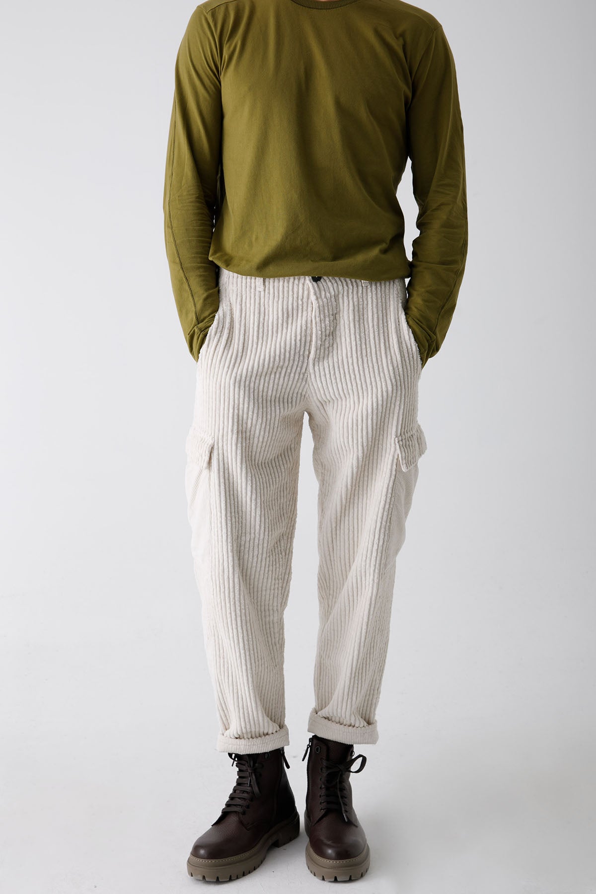 Transit Havuç Kesim Fitilli Kadife Kargo Pantolon-Libas Trendy Fashion Store