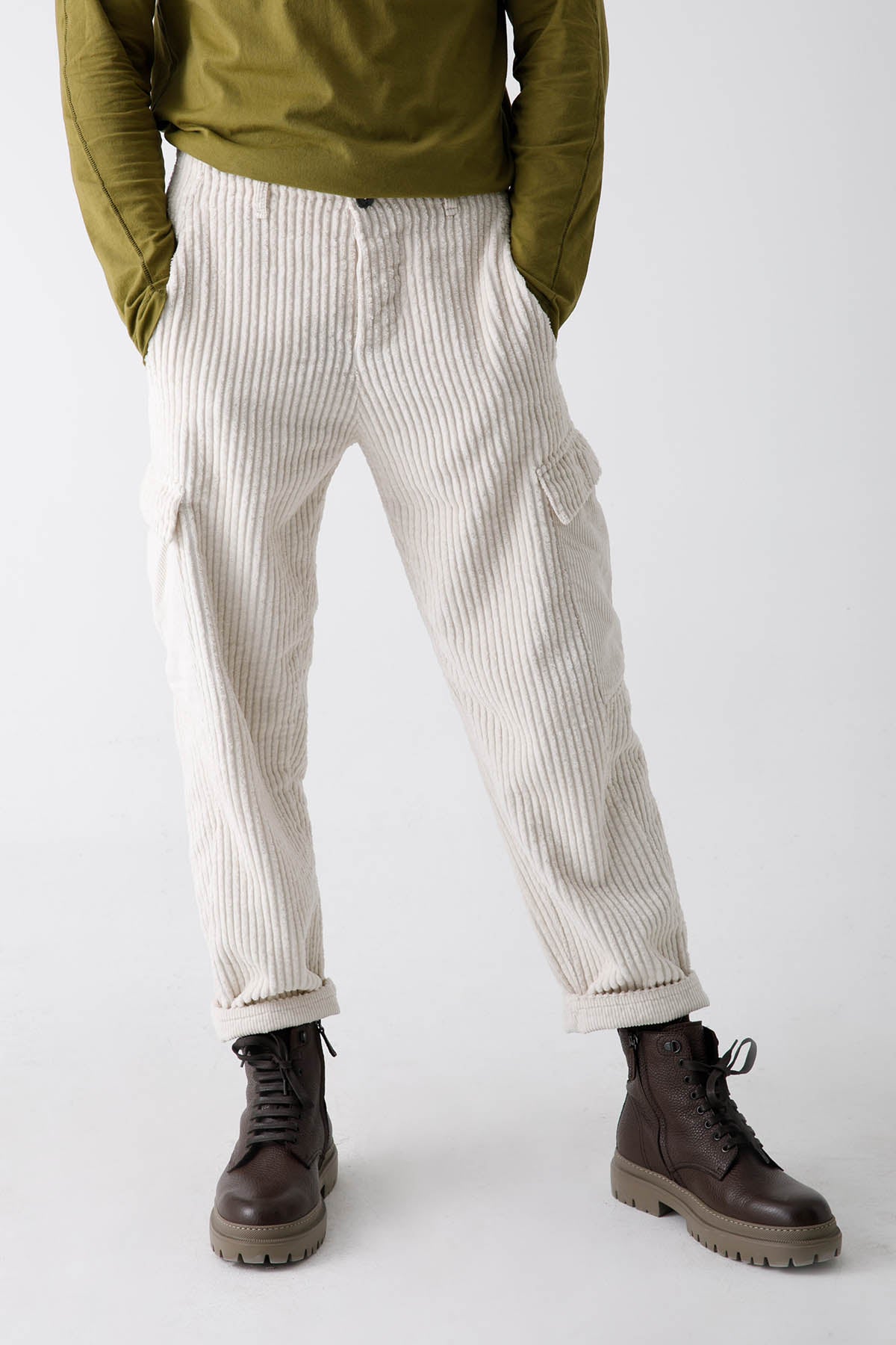 Transit Havuç Kesim Fitilli Kadife Kargo Pantolon-Libas Trendy Fashion Store