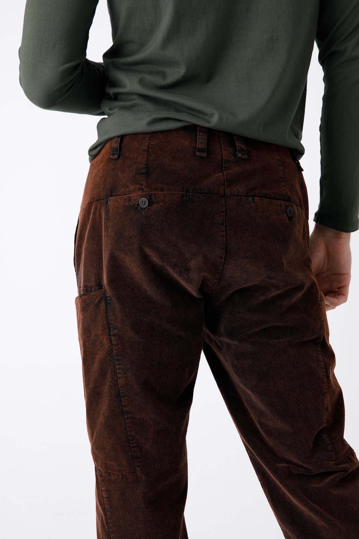 Transit Havuç Kesim Yandan Cepli Kadife Pantolon-Libas Trendy Fashion Store