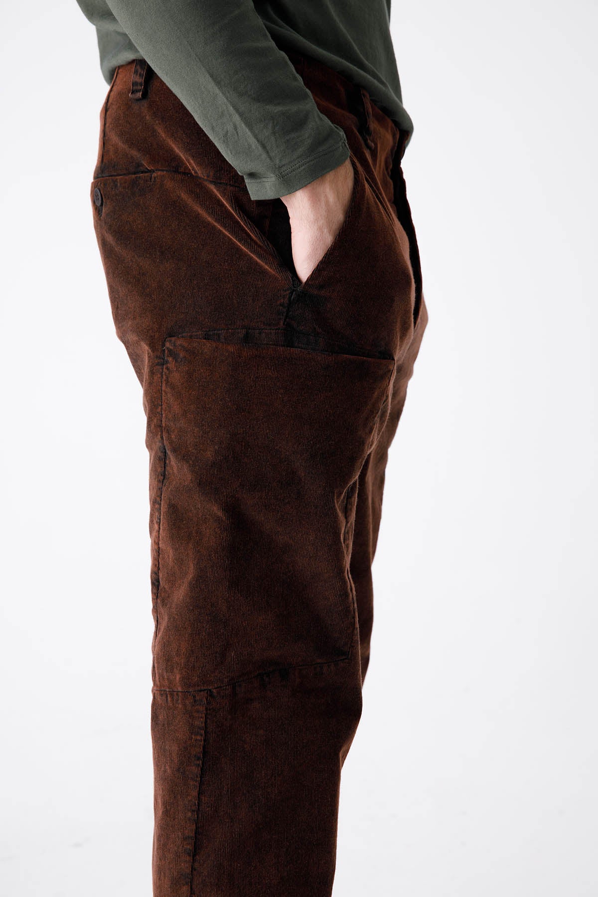 Transit Havuç Kesim Yandan Cepli Kadife Pantolon-Libas Trendy Fashion Store