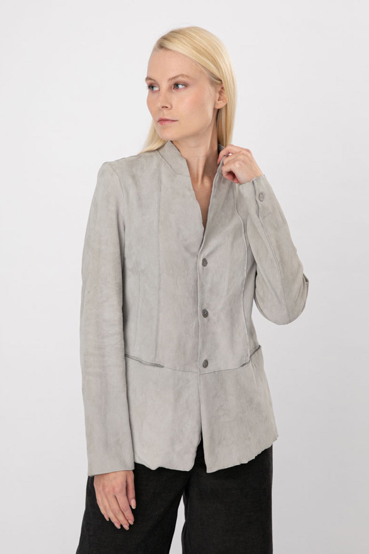 Transit Dik Yaka Streç Deri Ceket-Libas Trendy Fashion Store