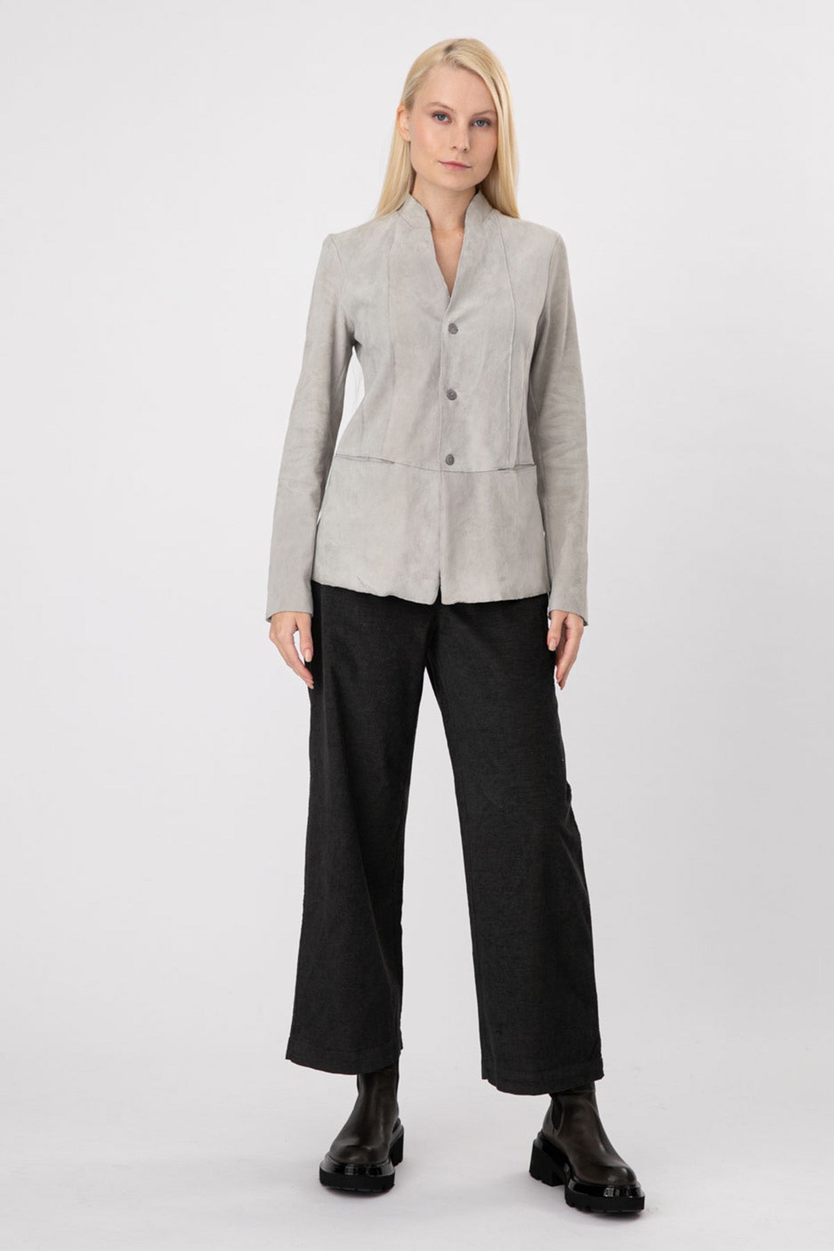 Transit Dik Yaka Streç Deri Ceket-Libas Trendy Fashion Store