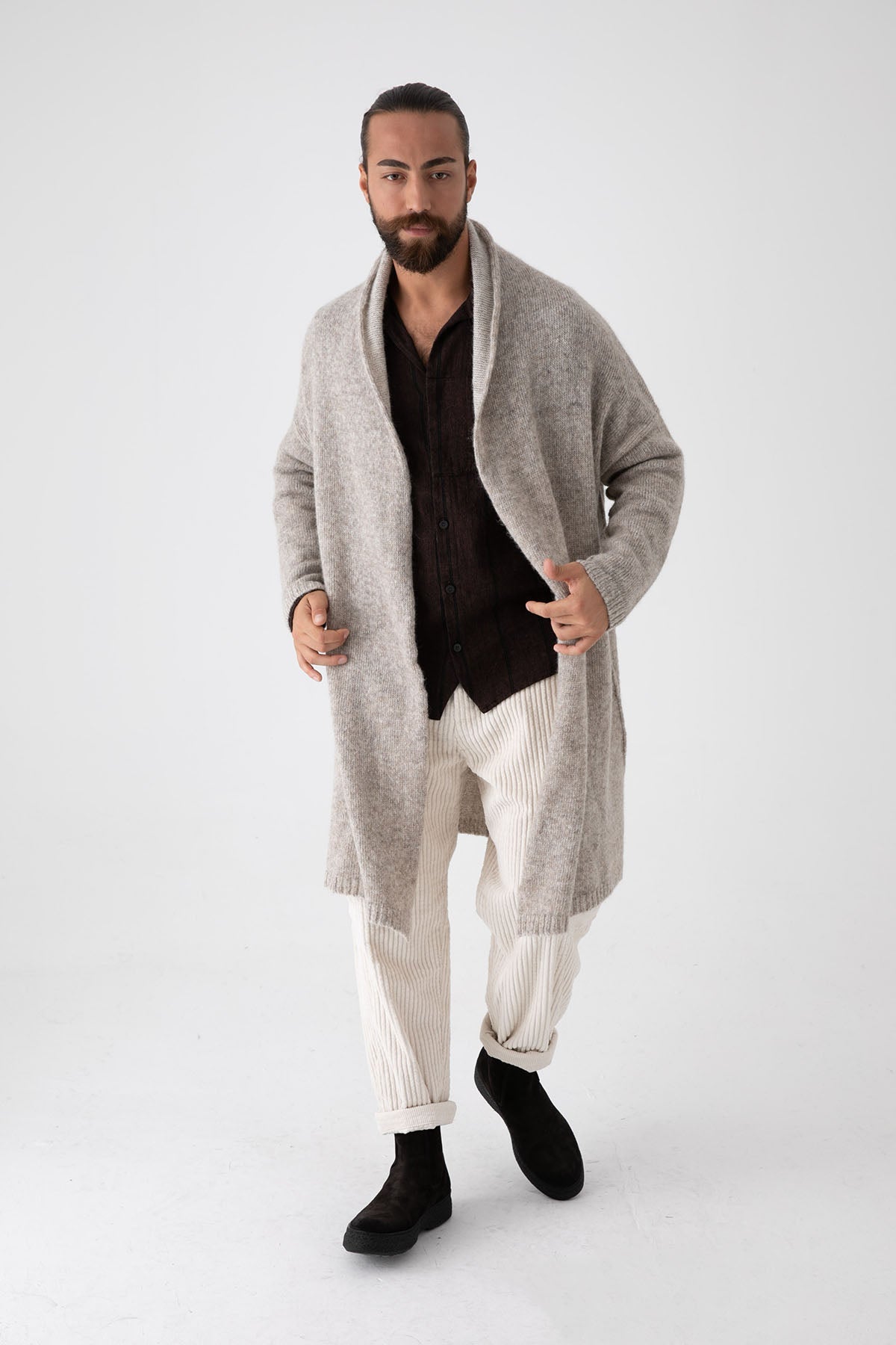 Transit Şal Yaka Yün Triko Ceket