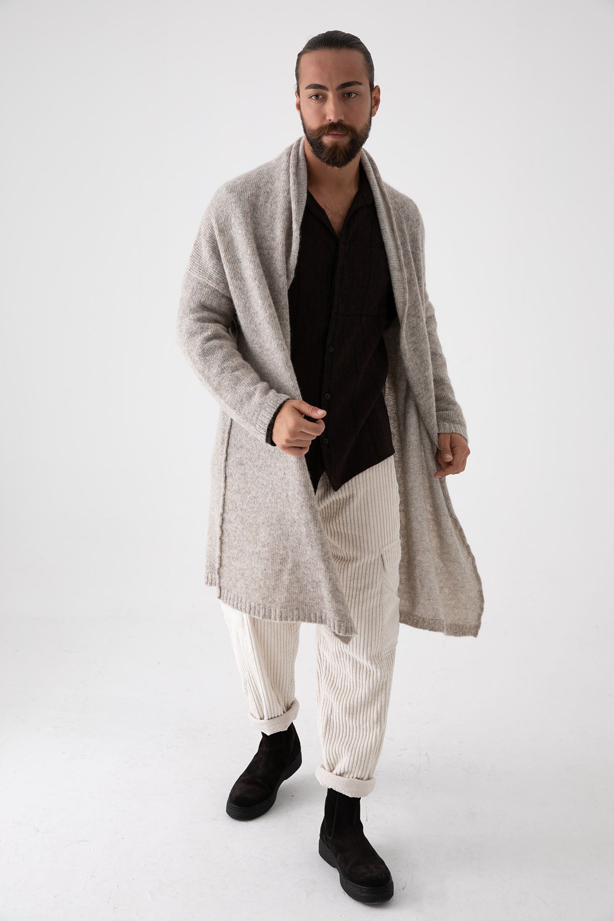 Transit Şal Yaka Yün Triko Ceket