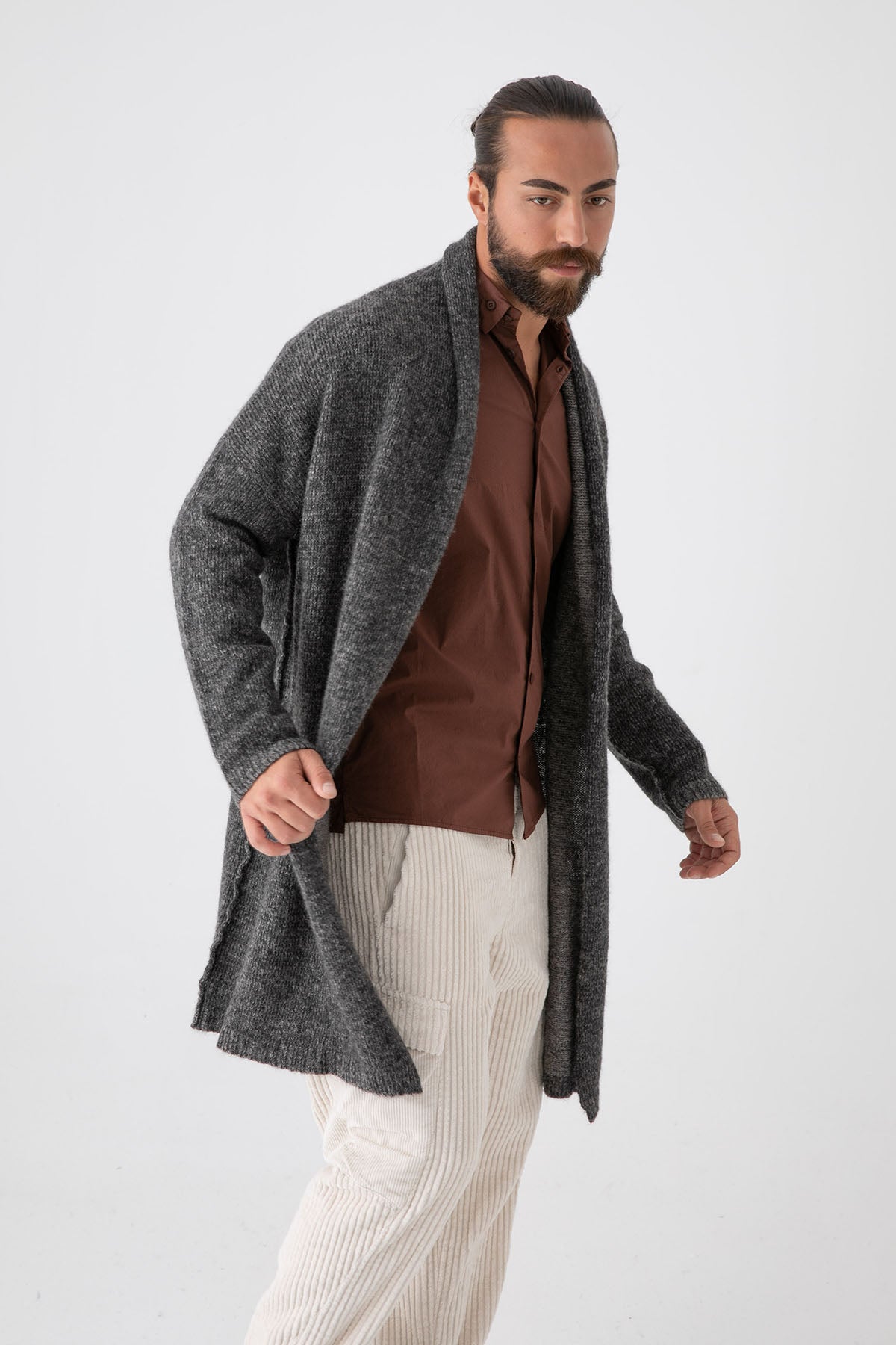 Transit Şal Yaka Yün Triko Ceket-Libas Trendy Fashion Store