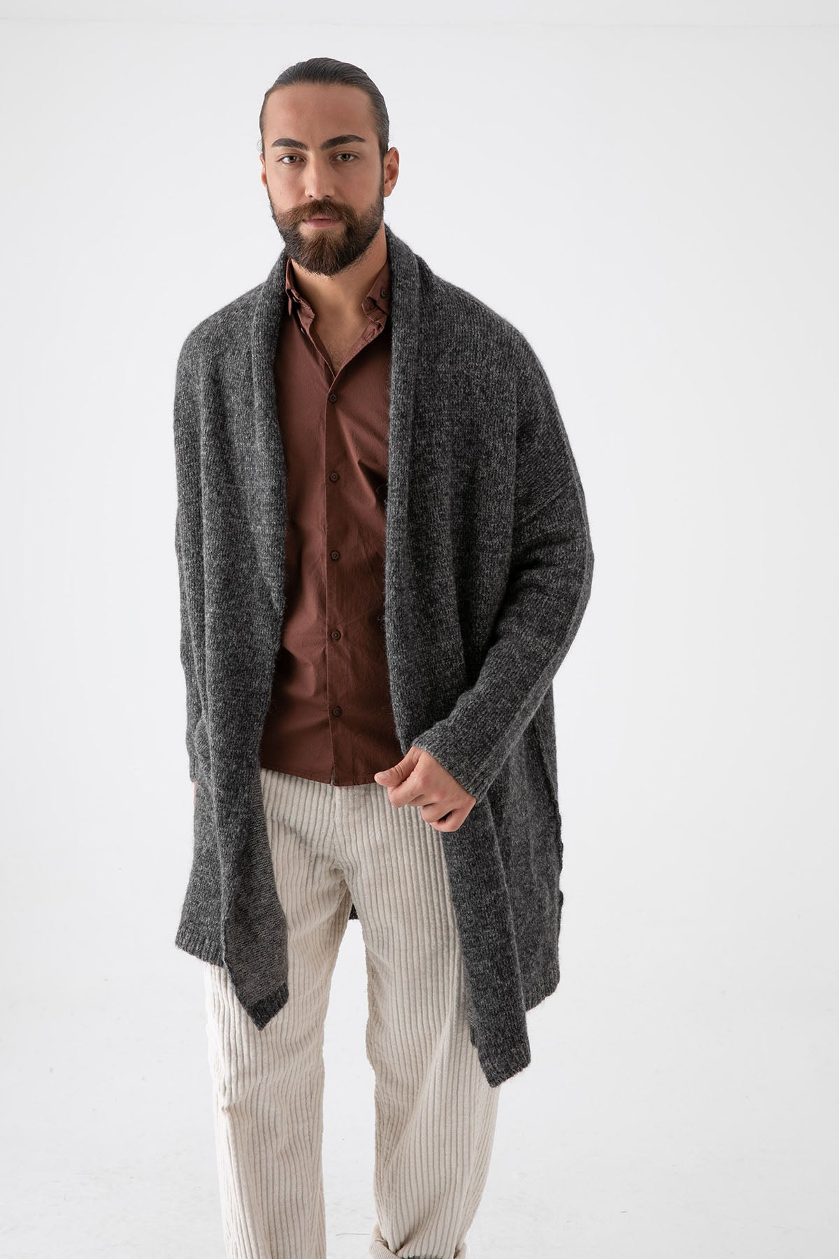 Transit Şal Yaka Yün Triko Ceket-Libas Trendy Fashion Store