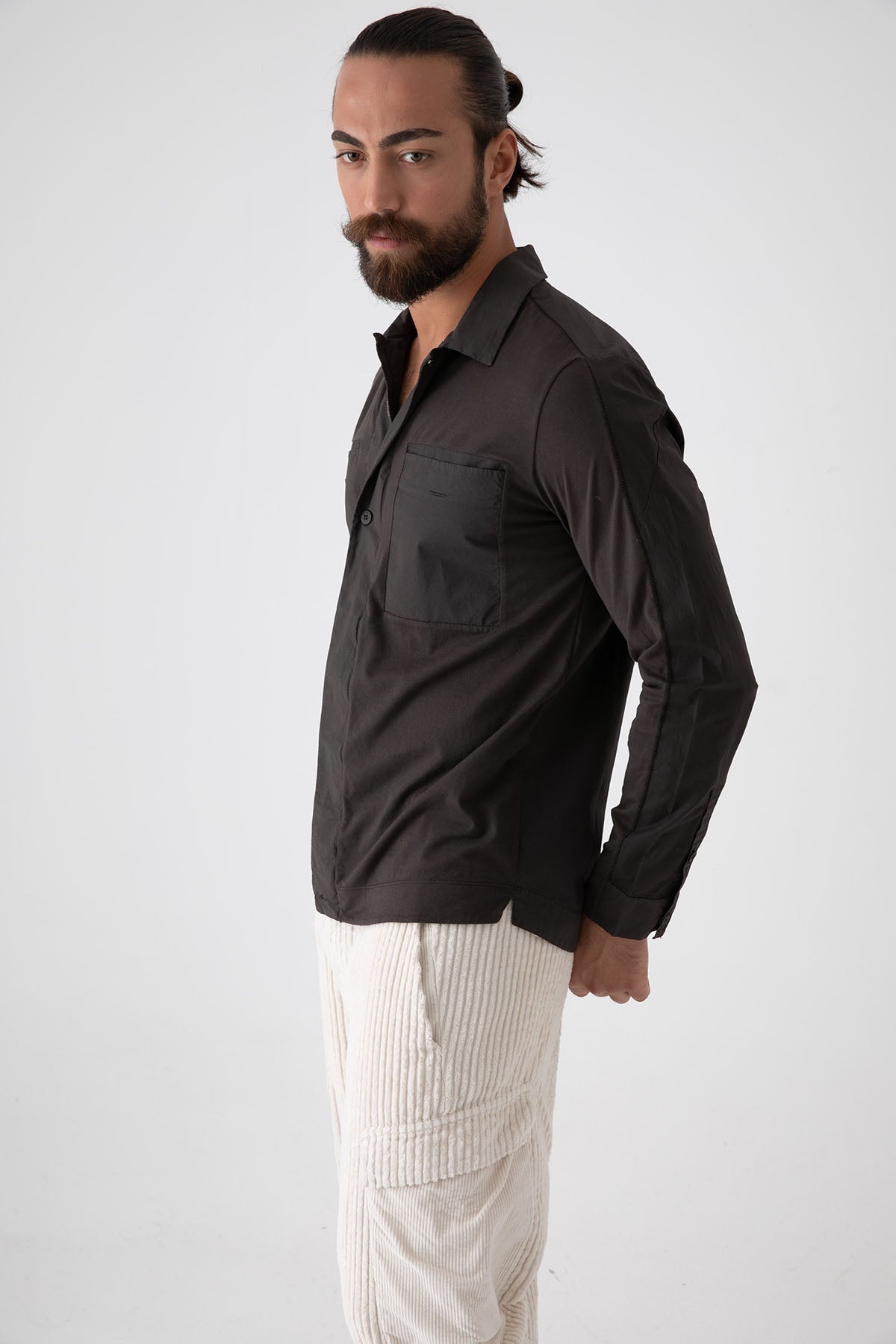 Transit Fermuarlı Streç Gömlek-Libas Trendy Fashion Store