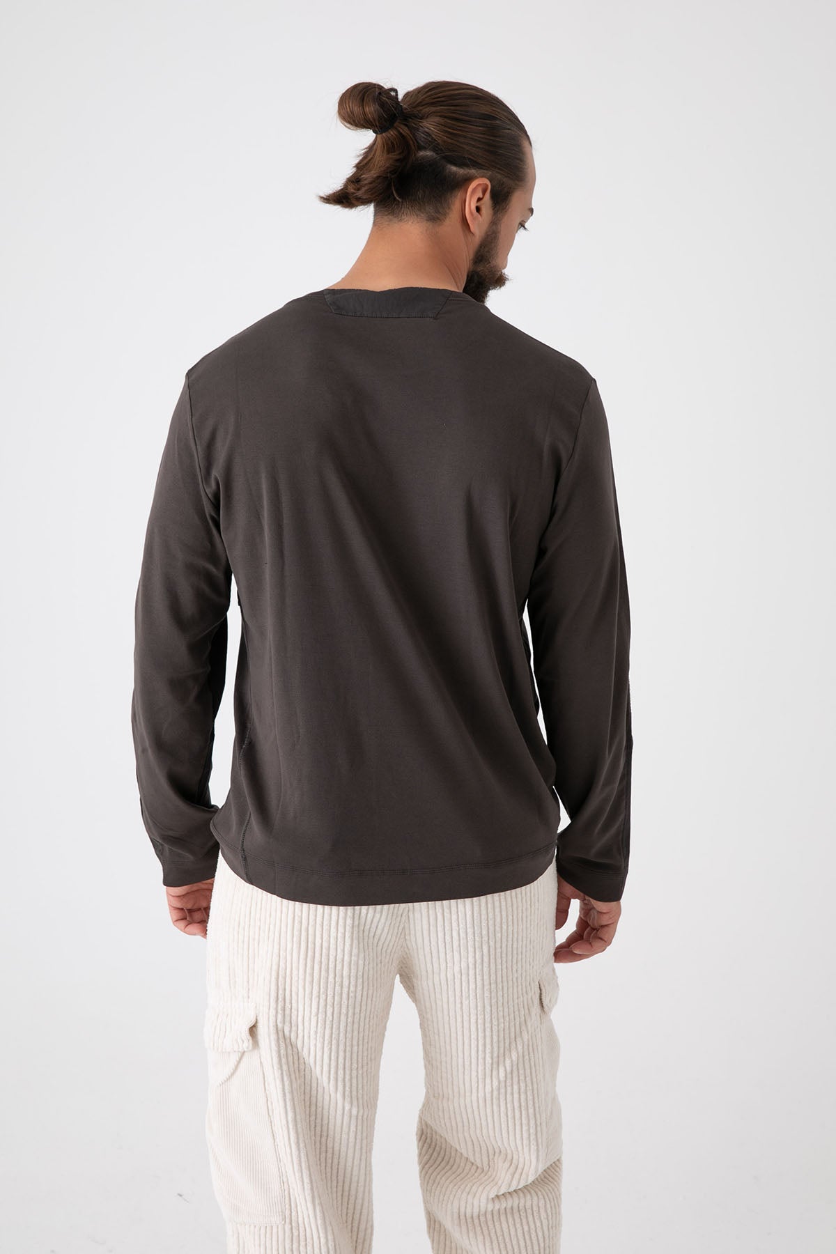 Transit Cep Detaylı Uzun Kollu Streç T-shirt-Libas Trendy Fashion Store