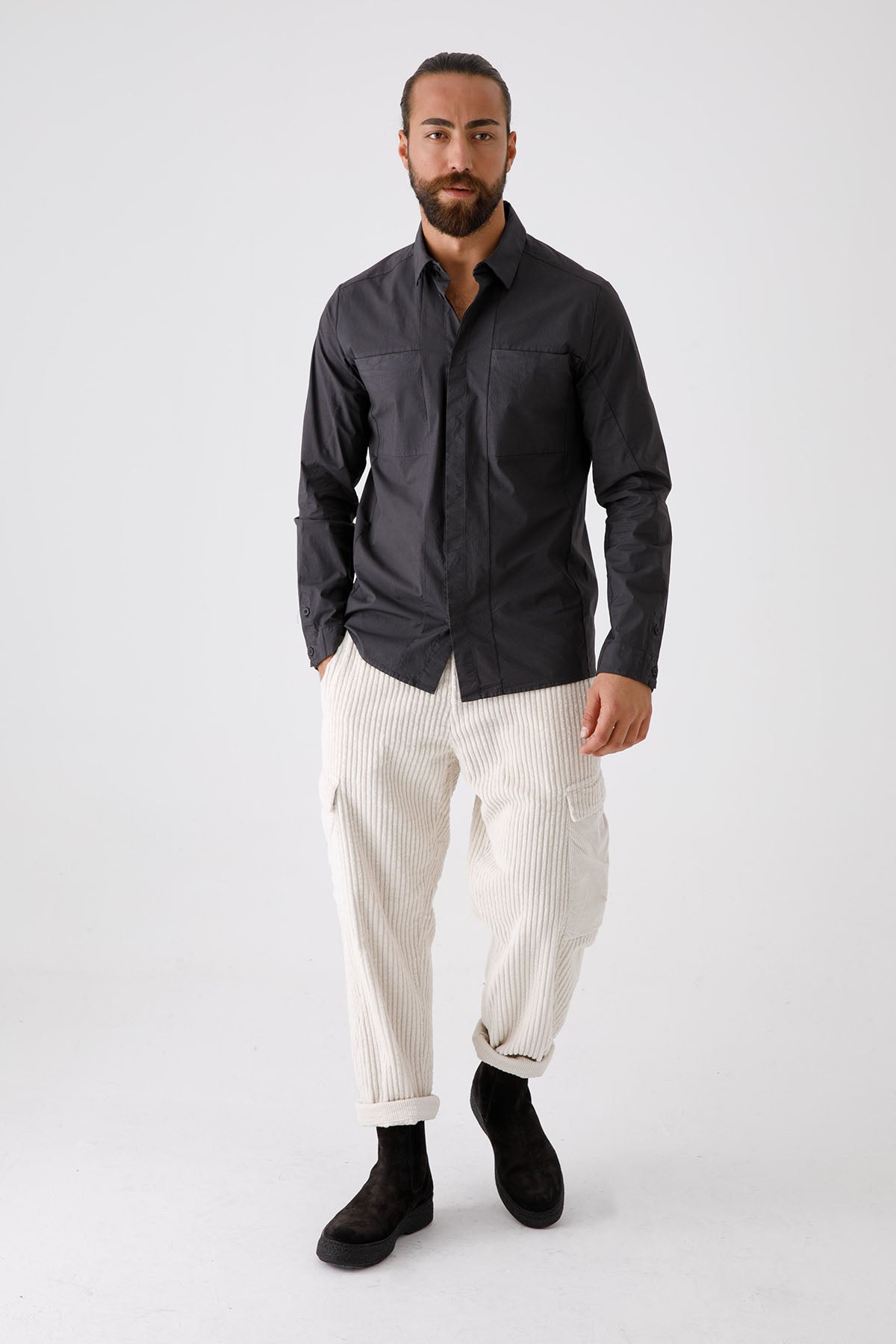 Transit Cep Detaylı Streç Gömlek-Libas Trendy Fashion Store