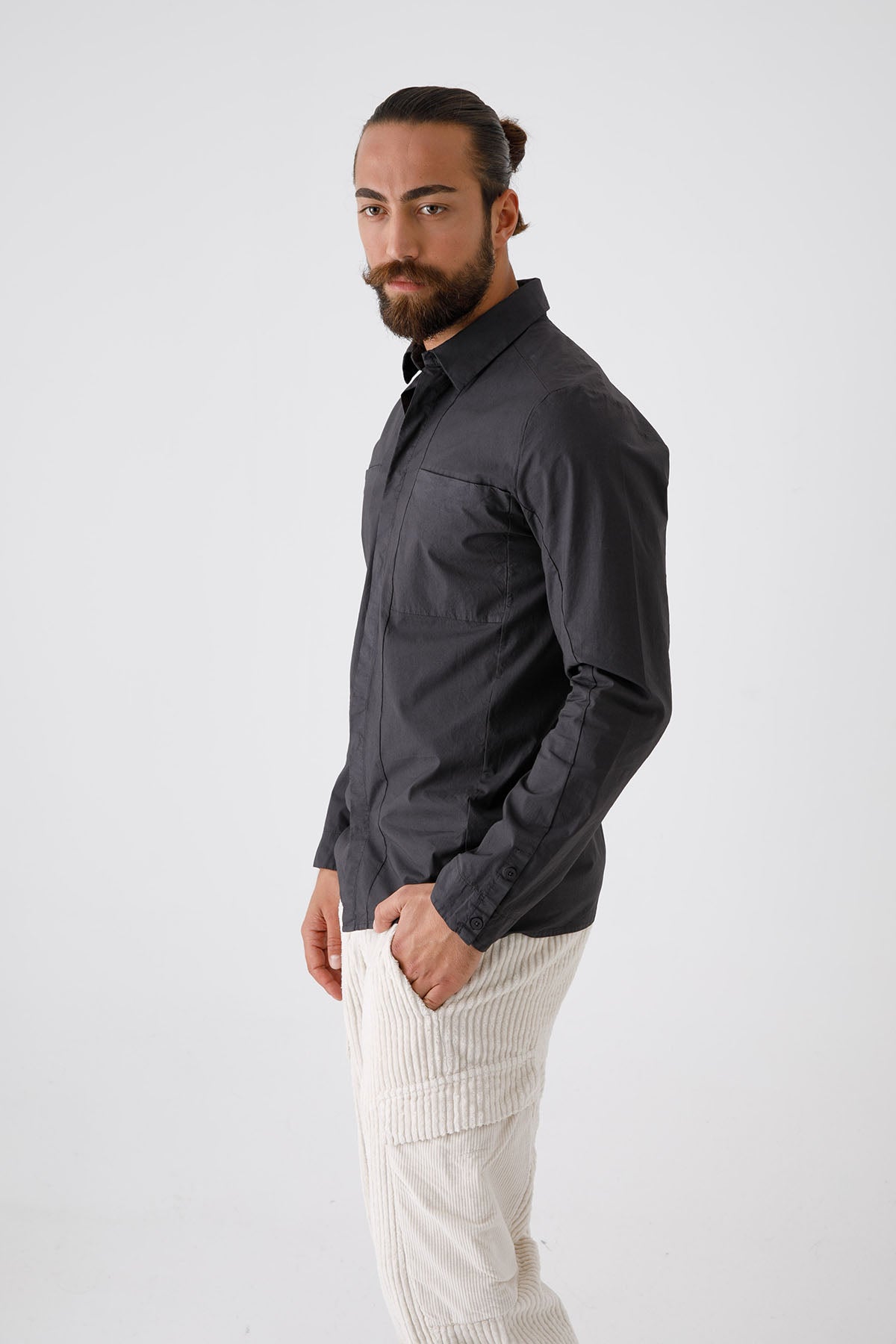 Transit Cep Detaylı Streç Gömlek-Libas Trendy Fashion Store