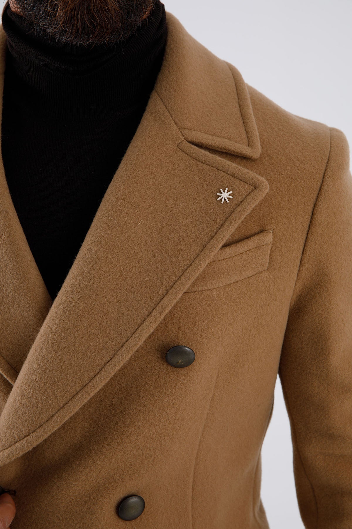 Manuel Ritz Kruvaze Kaşmirli Yün Kaban-Libas Trendy Fashion Store