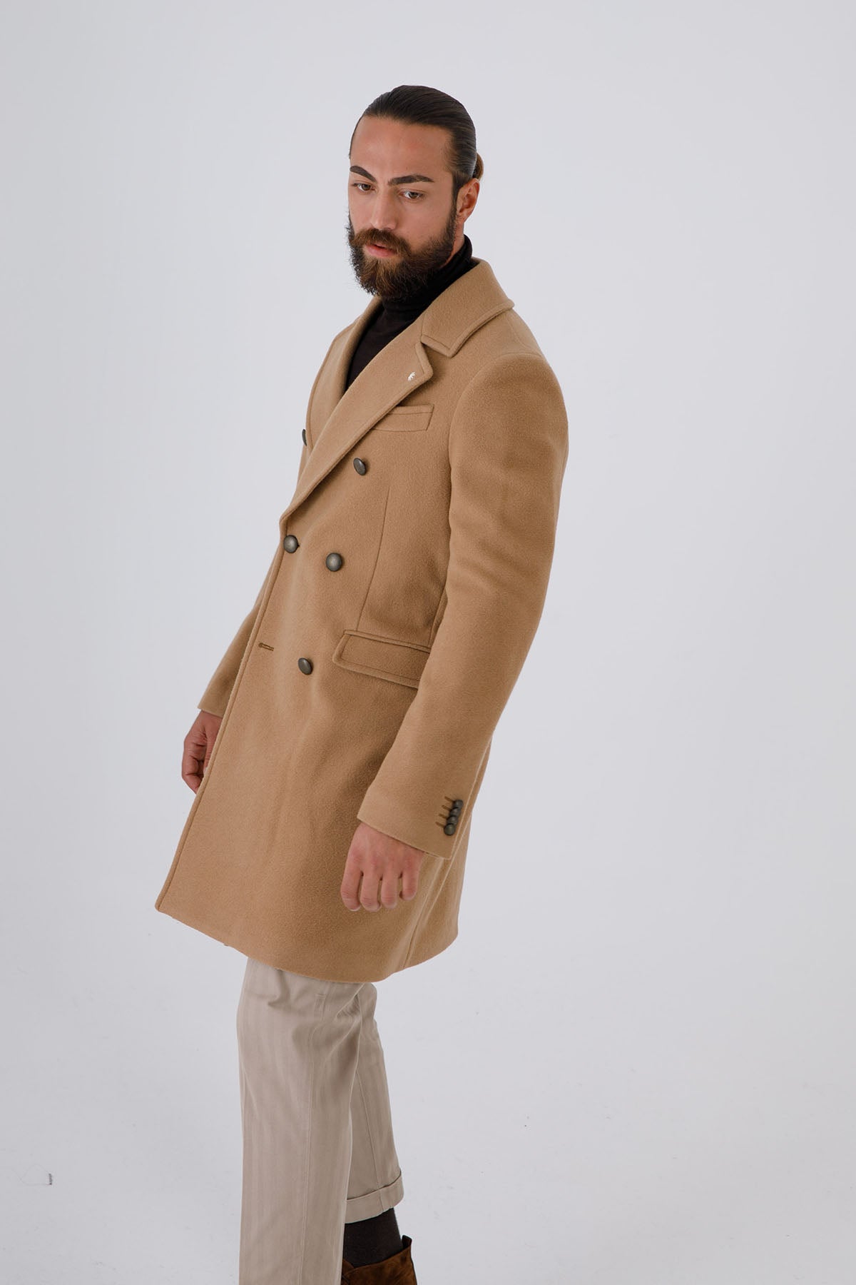 Manuel Ritz Kruvaze Kaşmirli Yün Kaban-Libas Trendy Fashion Store