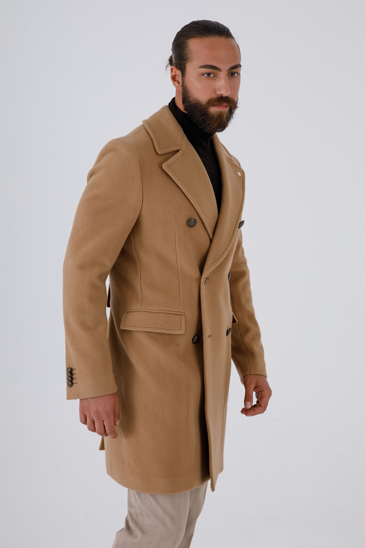 Manuel Ritz Kruvaze Kaşmirli Yün Kaban-Libas Trendy Fashion Store