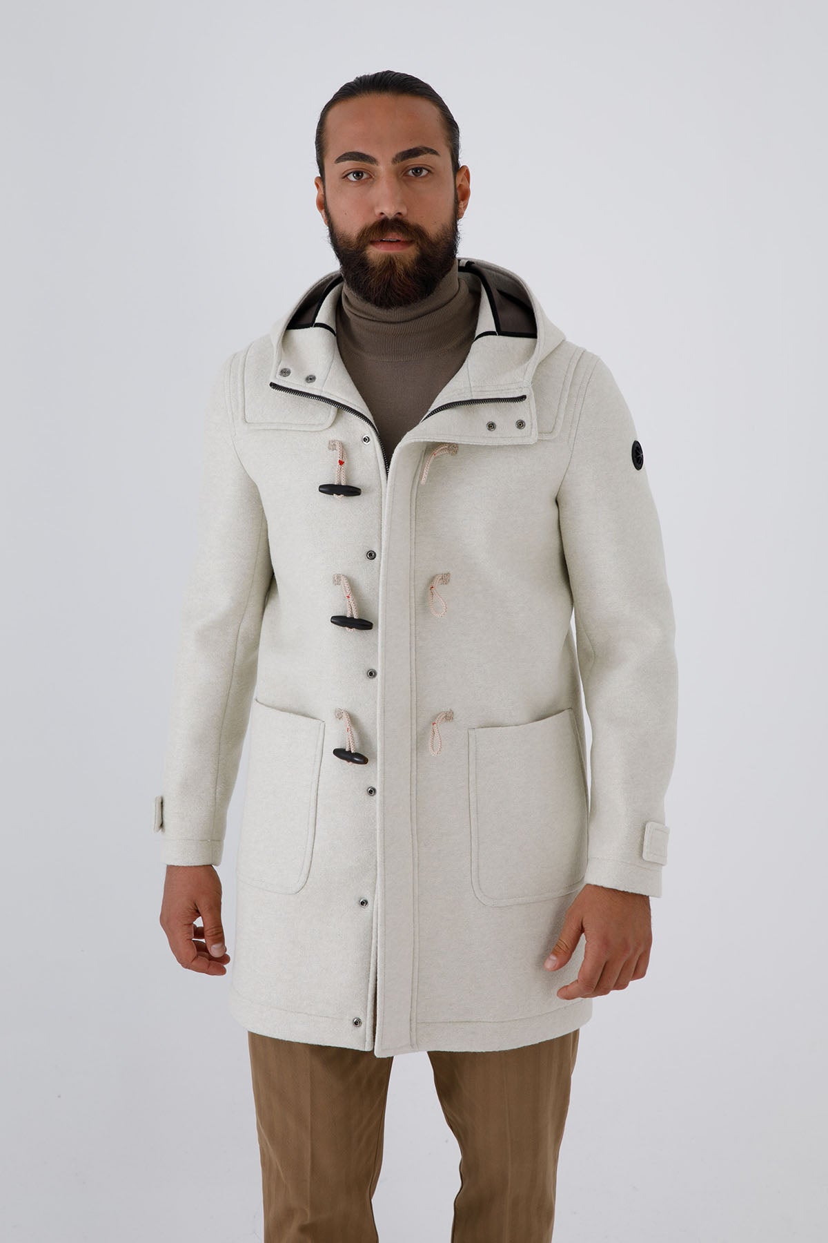 Manuel Ritz Neopren Astarlı Kapüşonlu Çoban Kaban-Libas Trendy Fashion Store