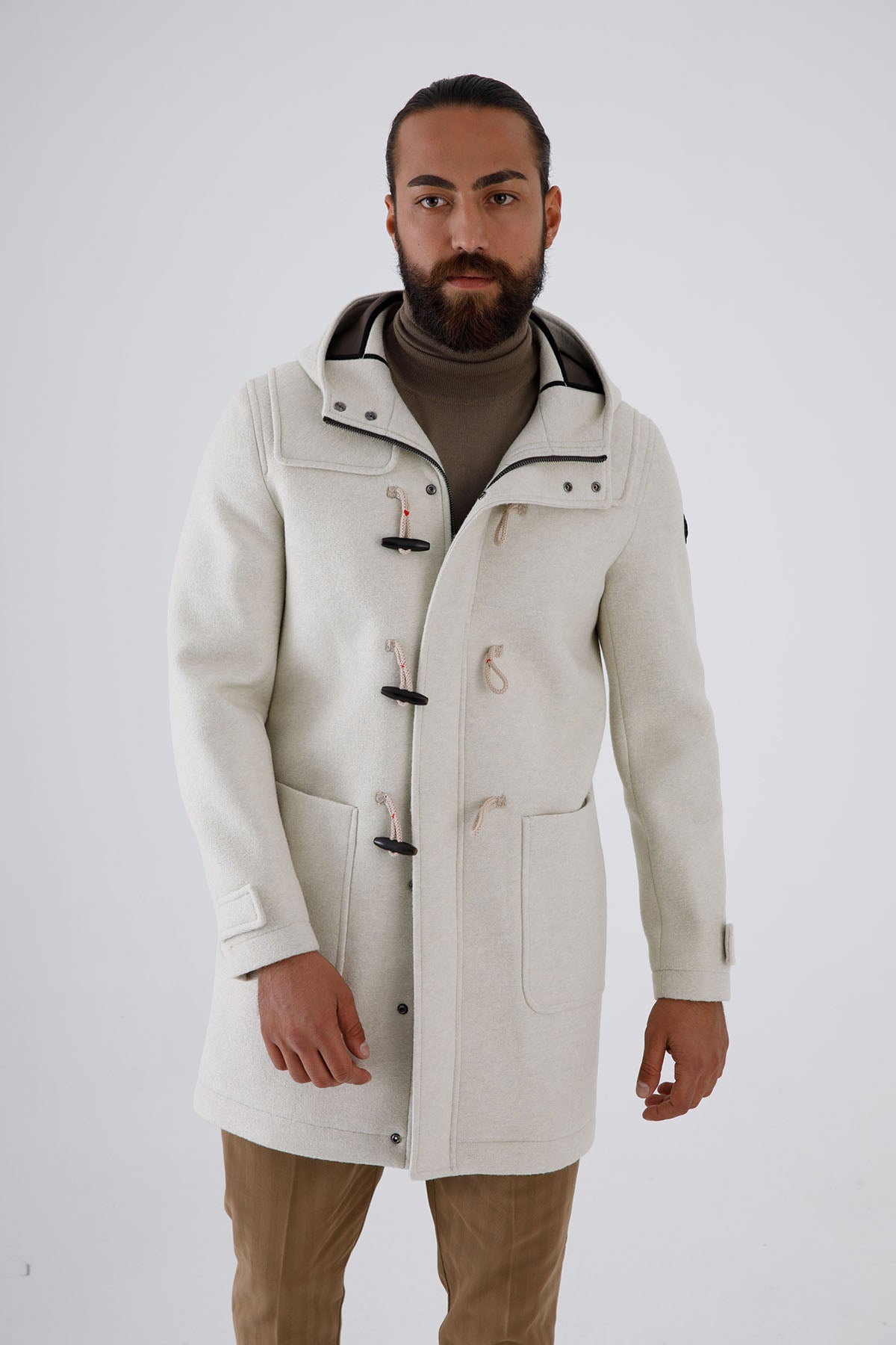 Manuel Ritz Neopren Astarlı Kapüşonlu Çoban Kaban-Libas Trendy Fashion Store