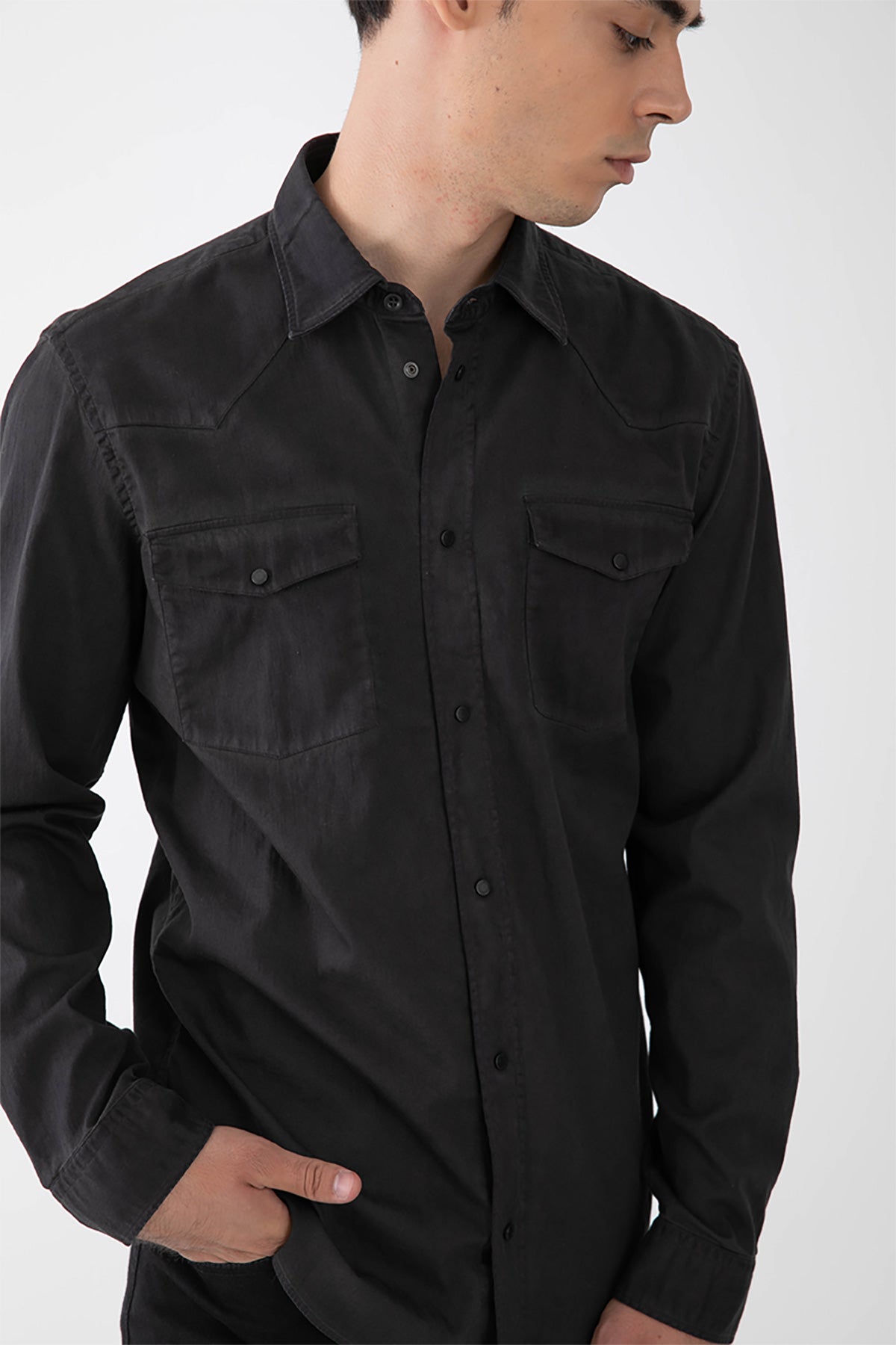 Dondup Regular Fit Cep Detaylı Streç Denim Gömlek-Libas Trendy Fashion Store