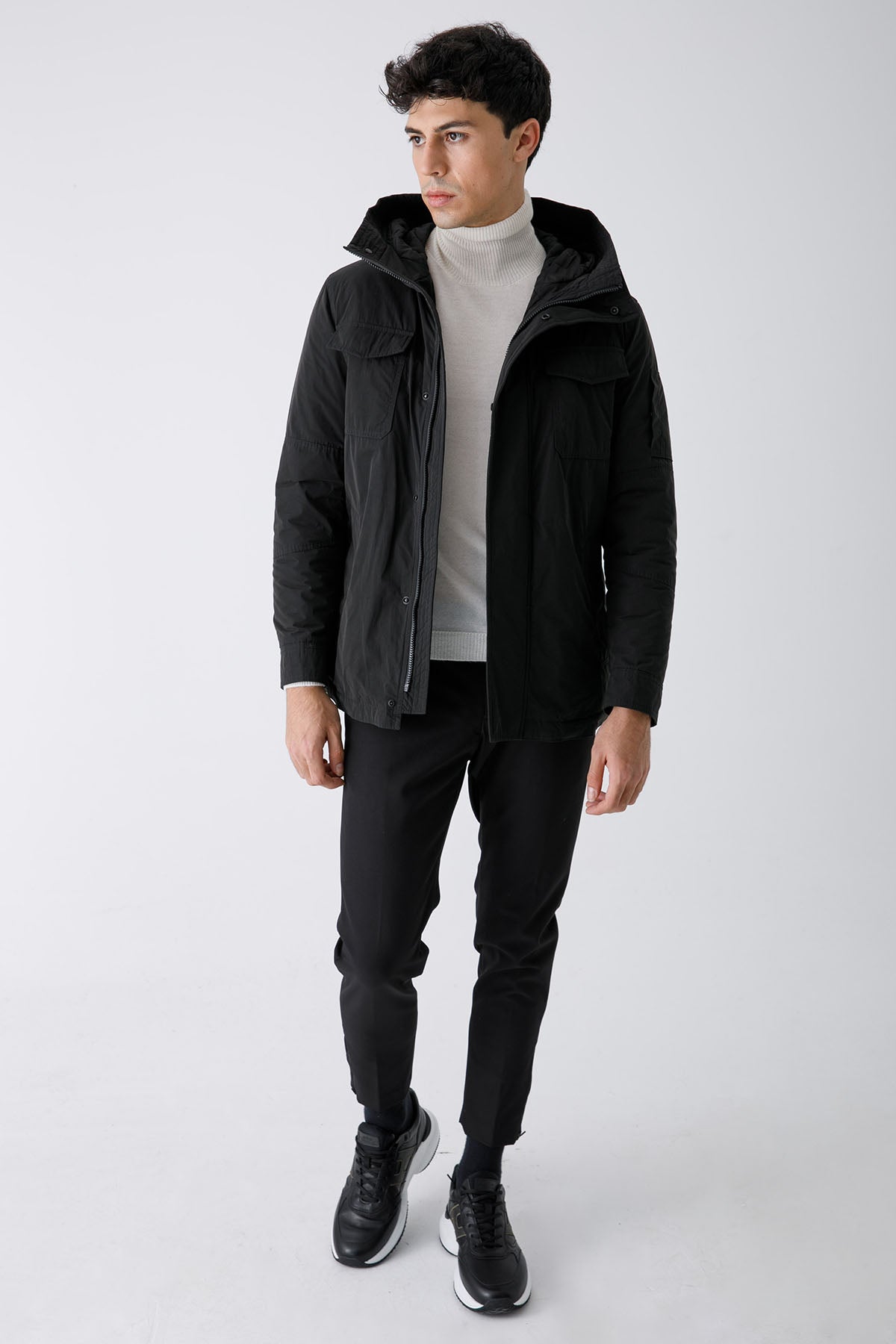 Dondup Cep Detaylı Kapüşonlu Kaban-Libas Trendy Fashion Store