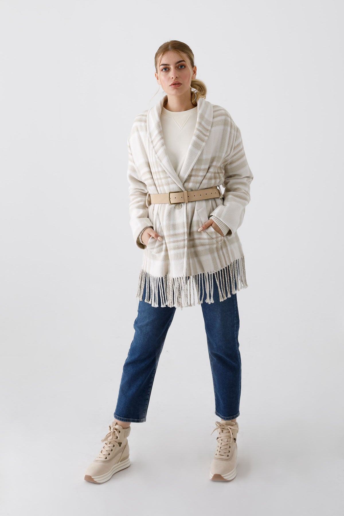 Dondup Kemerli Triko Ceket-Libas Trendy Fashion Store