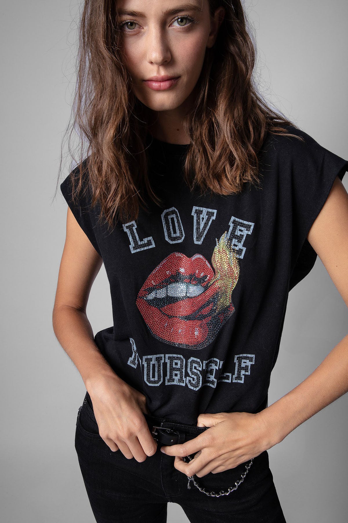 Zadig & Voltaire Love Yourself Kolsuz T-shirt-Libas Trendy Fashion Store