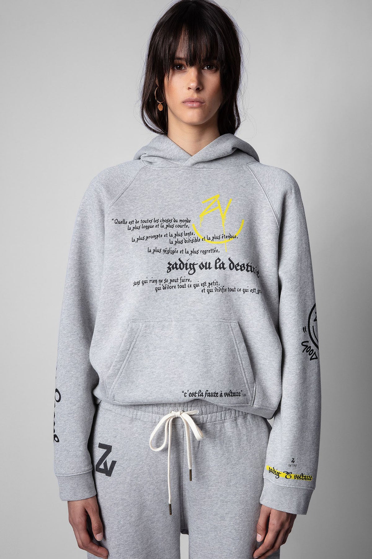 Zadig & Voltaire Yazı Detaylı Kapüşonlu Sweatshirt-Libas Trendy Fashion Store