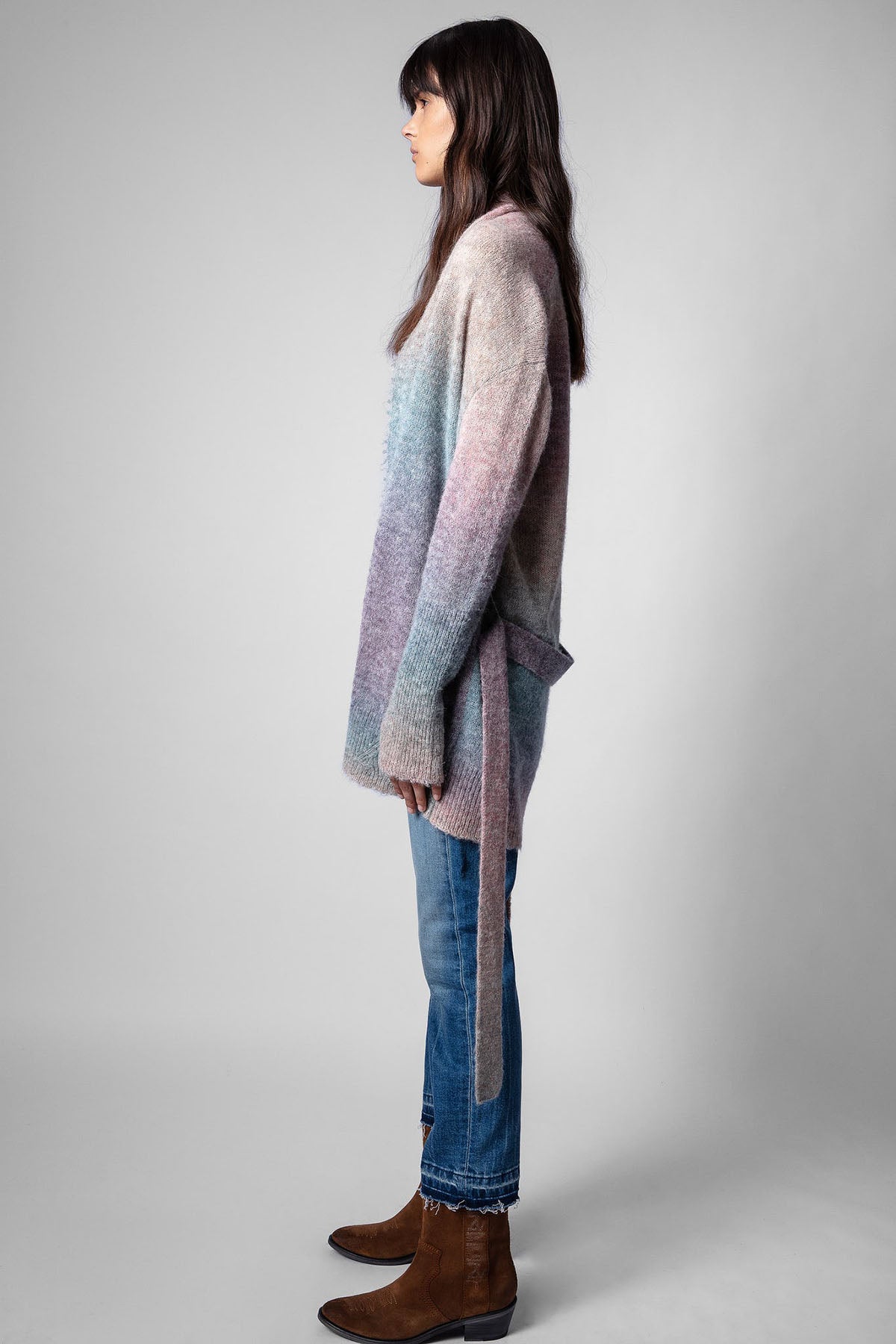 Zadig & Voltaire Renk Geçişli Şal Yaka Yün Triko Ceket-Libas Trendy Fashion Store