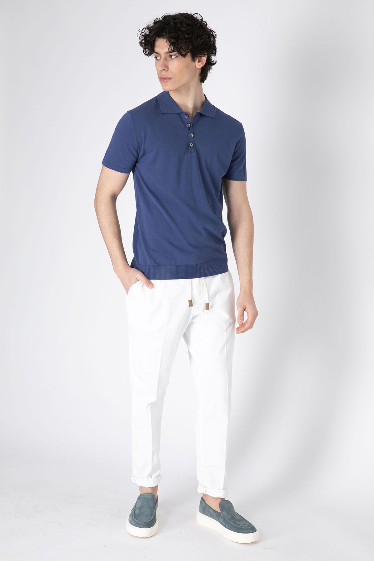 Manifattura Polo Yaka Örme T-shirt-Libas Trendy Fashion Store