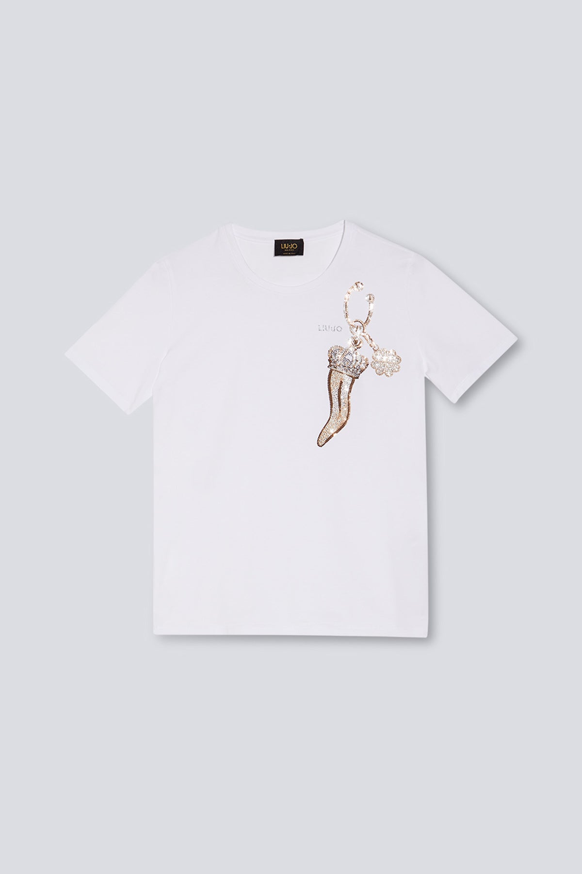 Liu Jo Taş Aksesuarlı Streç T-shirt-Libas Trendy Fashion Store