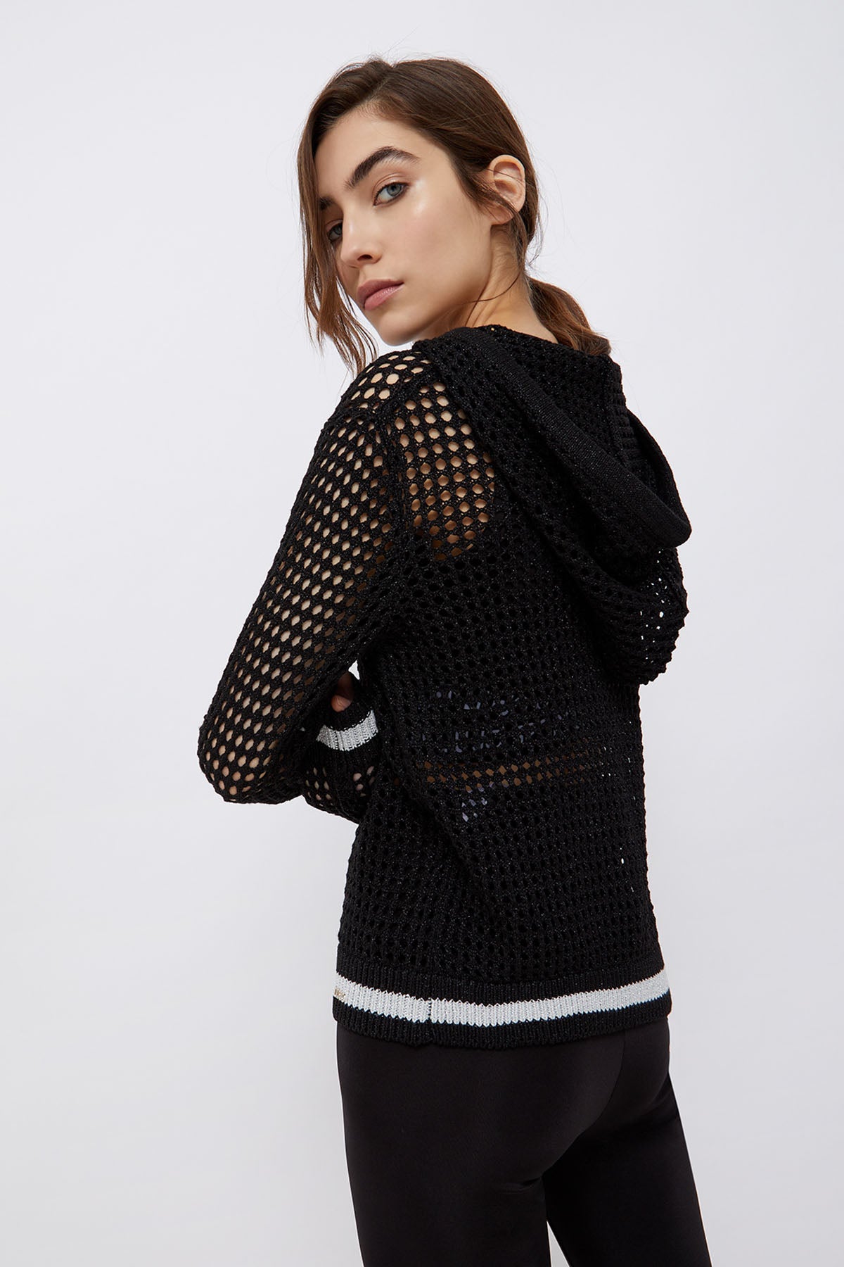 Liu Jo Kapüşonlu Örgü Triko-Libas Trendy Fashion Store