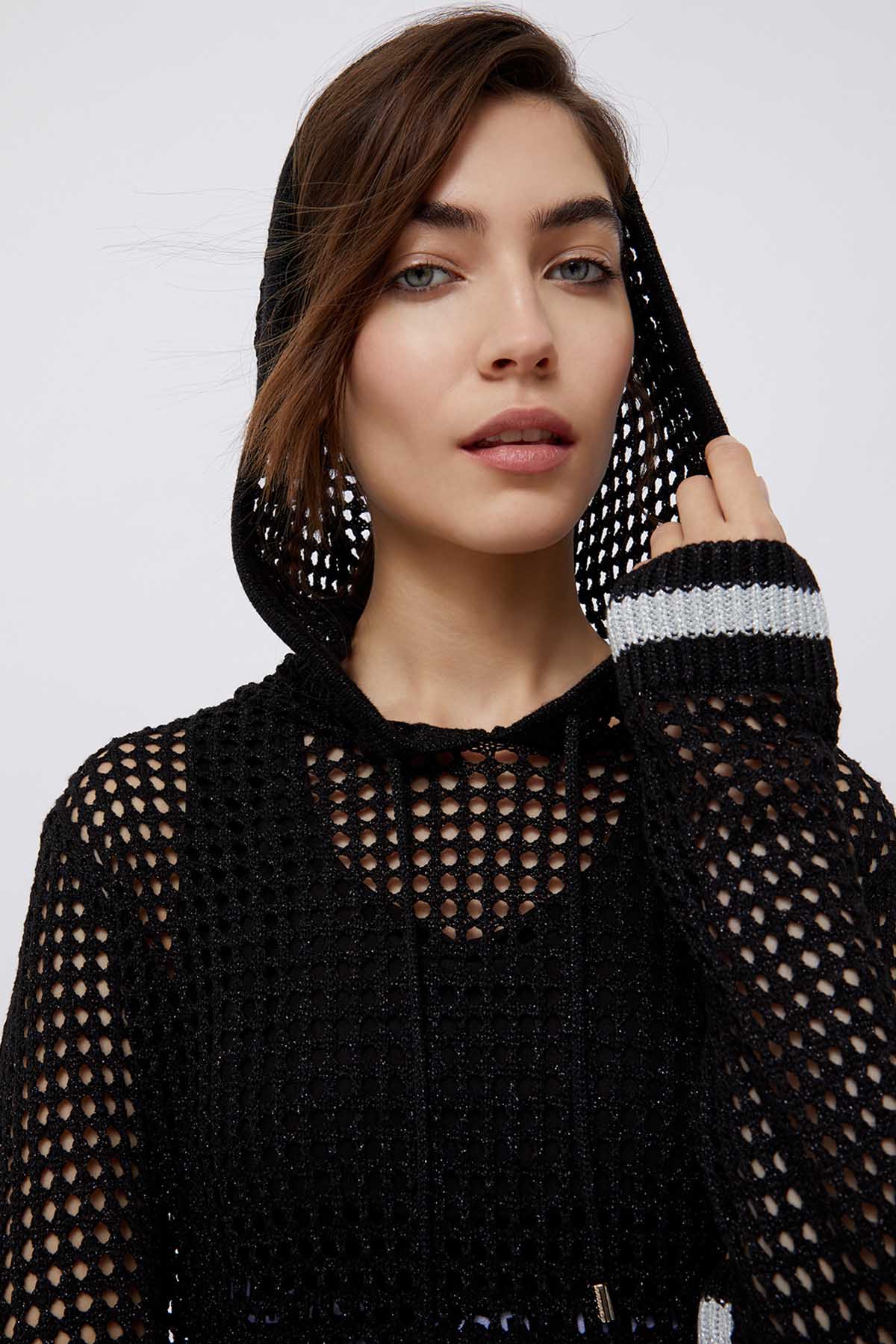 Liu Jo Kapüşonlu Örgü Triko-Libas Trendy Fashion Store