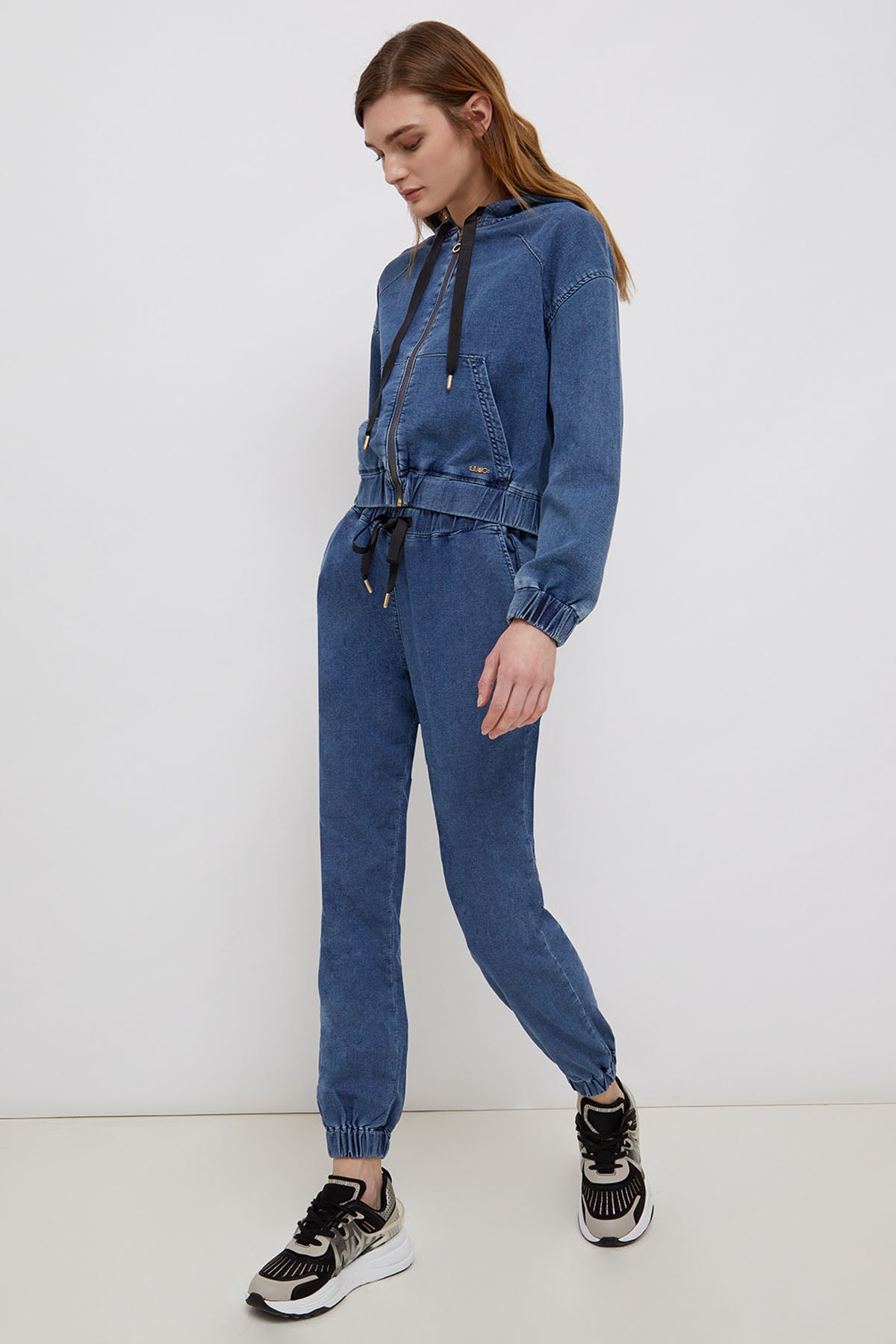 Liu Jo Beli Lastikli Jogger Denim Pantolon-Libas Trendy Fashion Store