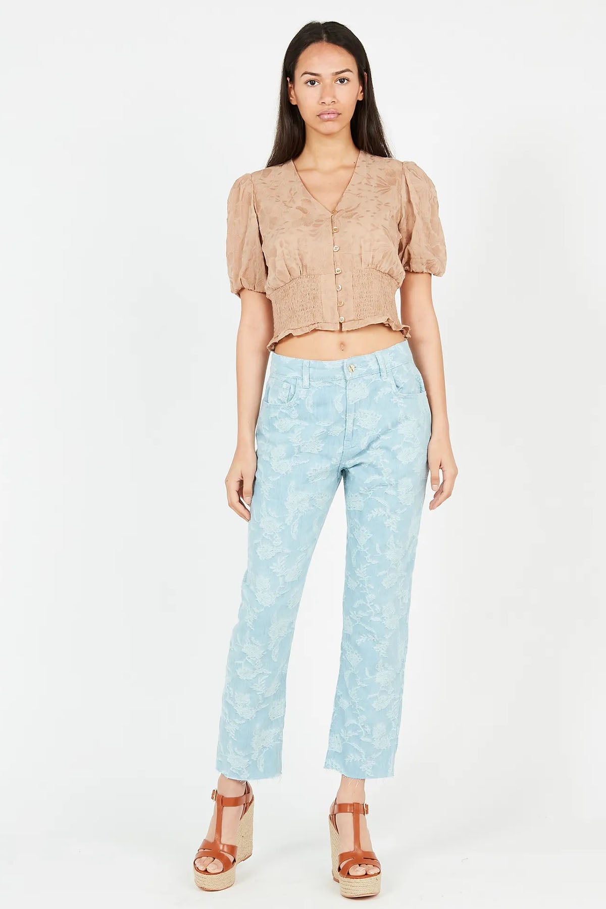 Liu Jo Yüksek Bel Nakış Detaylı Jeans-Libas Trendy Fashion Store