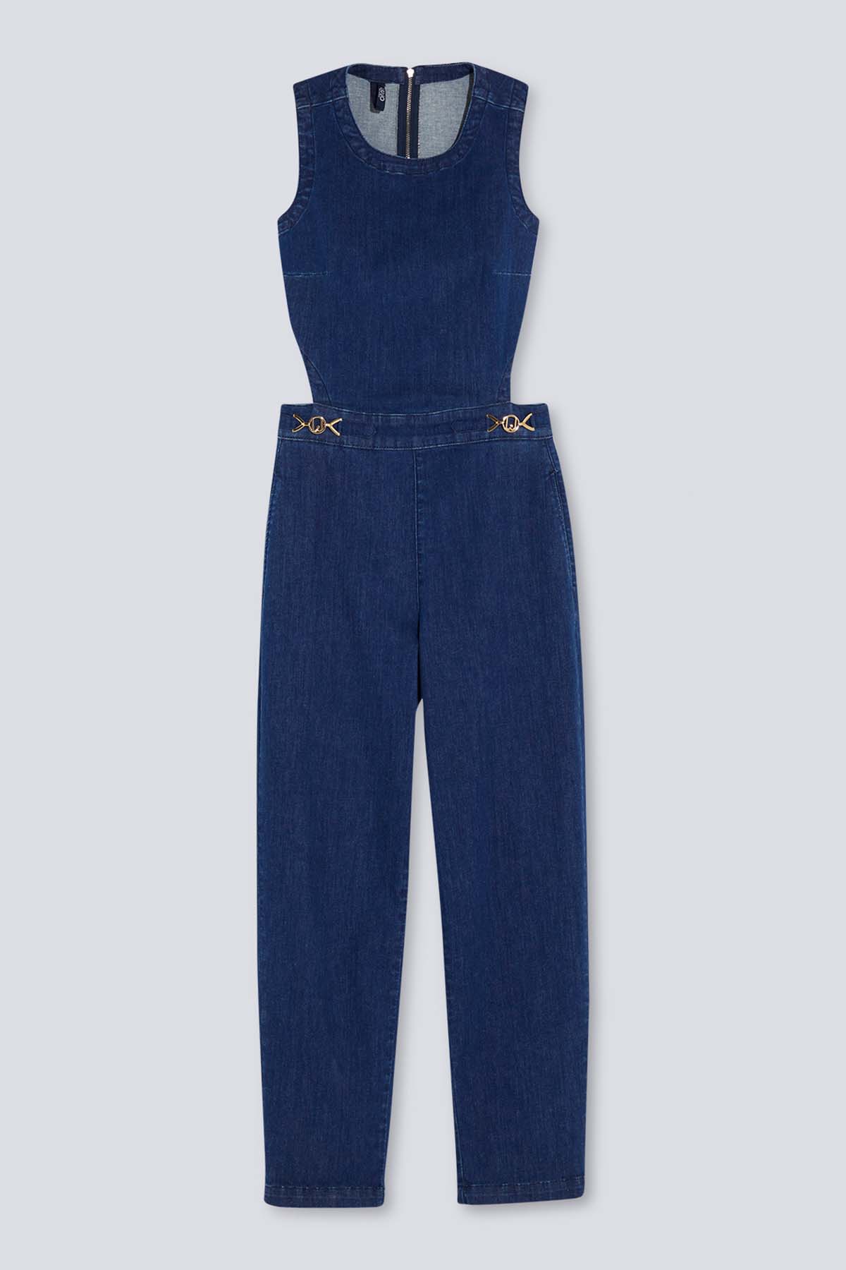 Liu Jo Yüksek Bel Kolsuz Denim Tulum-Libas Trendy Fashion Store