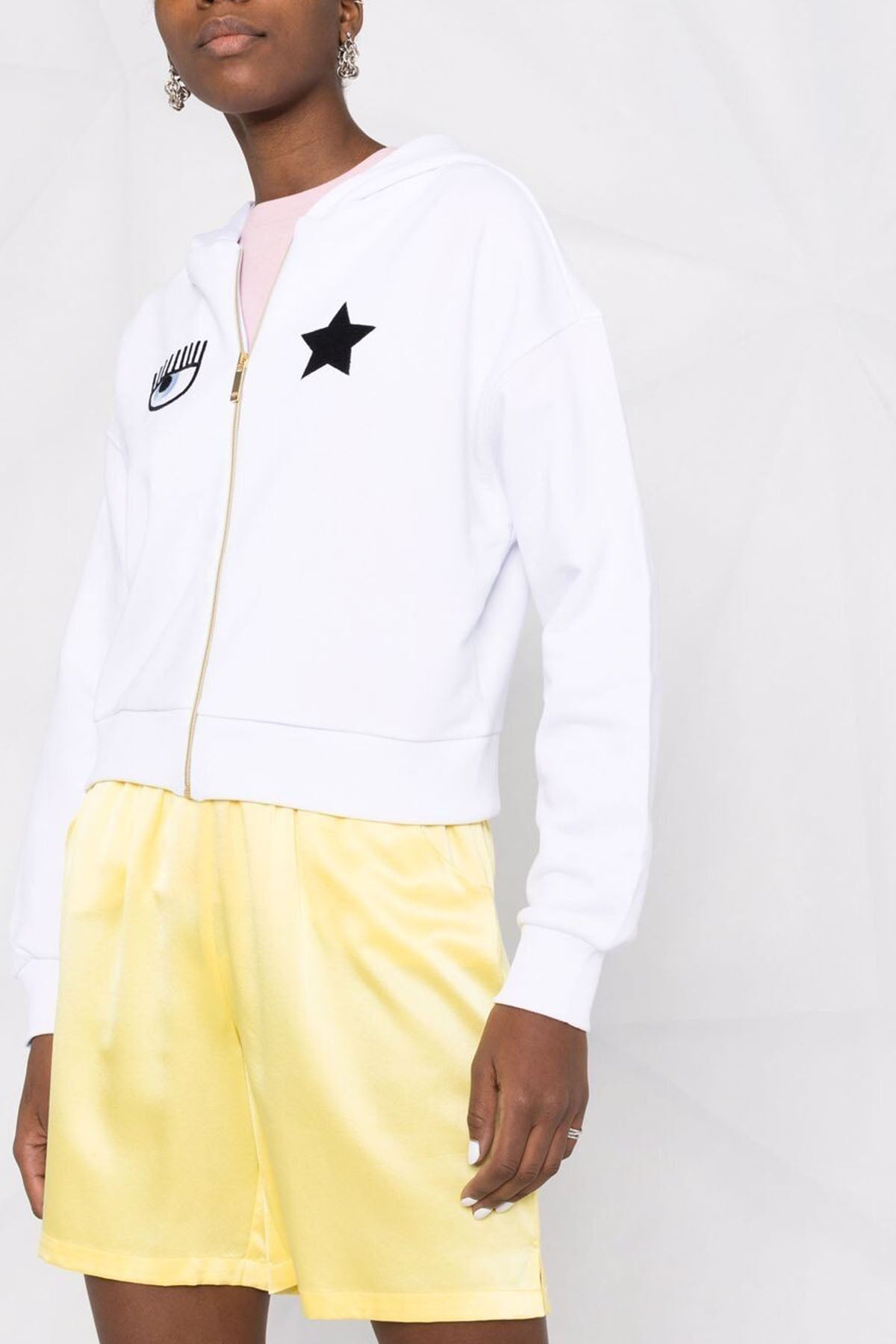 Chiara Ferragni Göz Logolu Fermuarlı Sweatshirt Ceket-Libas Trendy Fashion Store