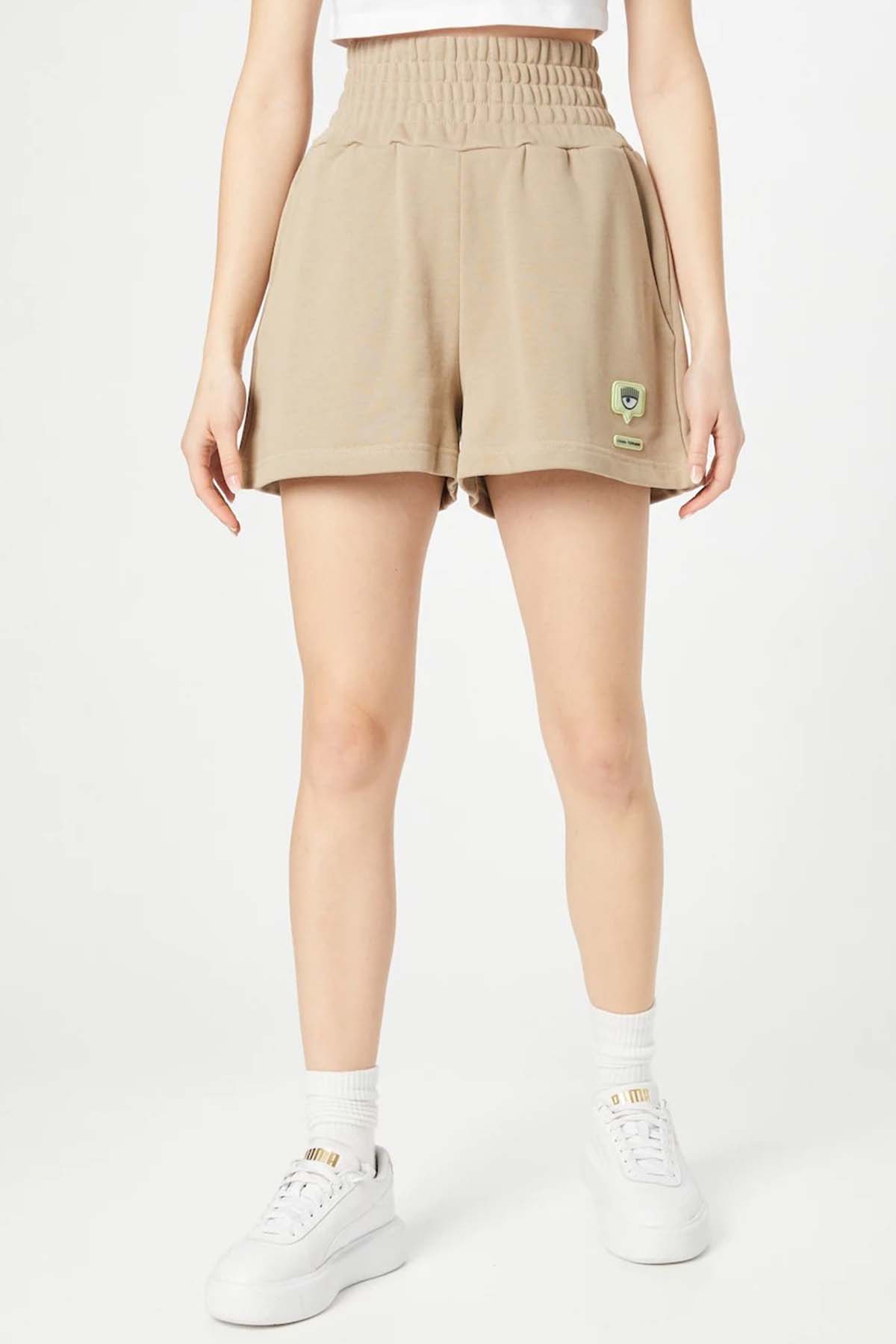 Chiara Ferragni Beli Lastikli Yüksek Bel Logolu Şort-Libas Trendy Fashion Store