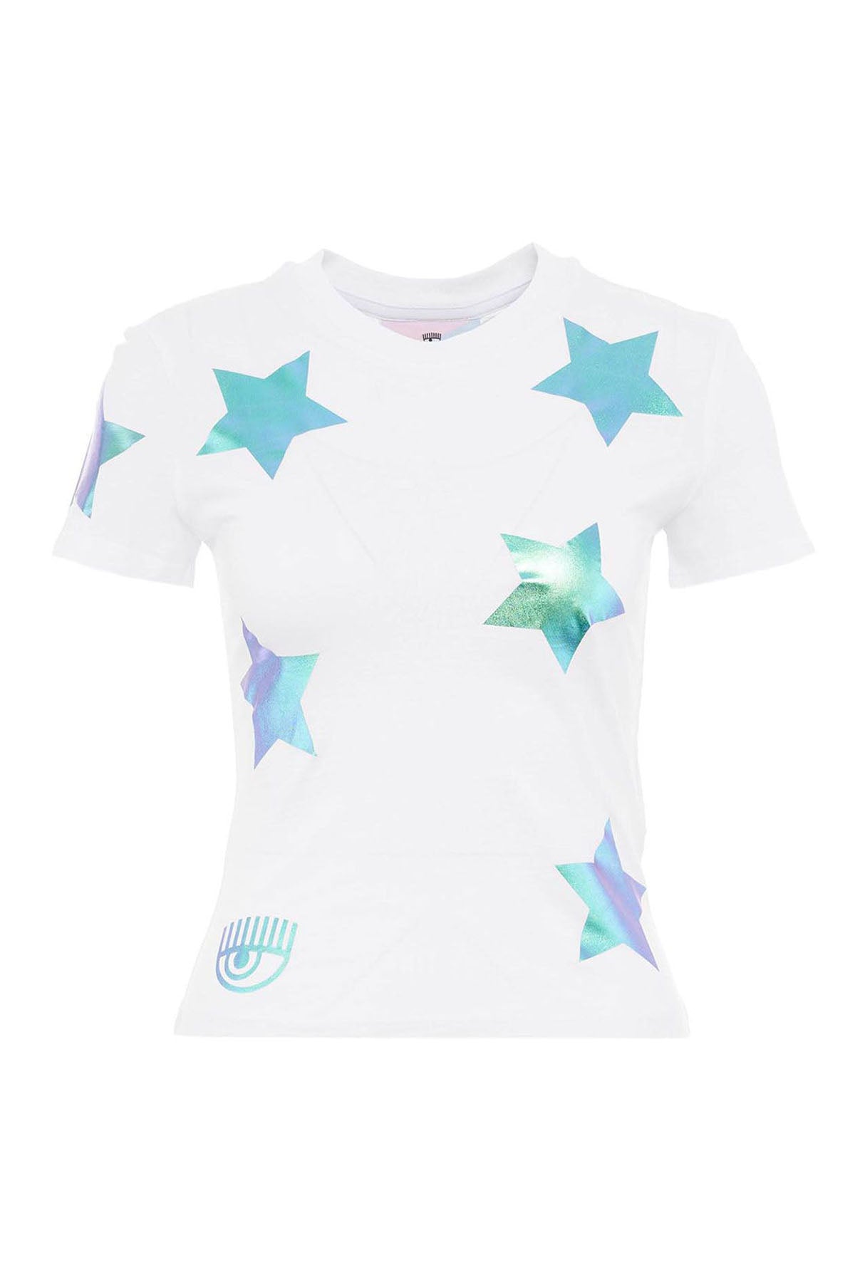 Chiara Ferragni Yıldızlı Yuvarlak Yaka T-shirt-Libas Trendy Fashion Store