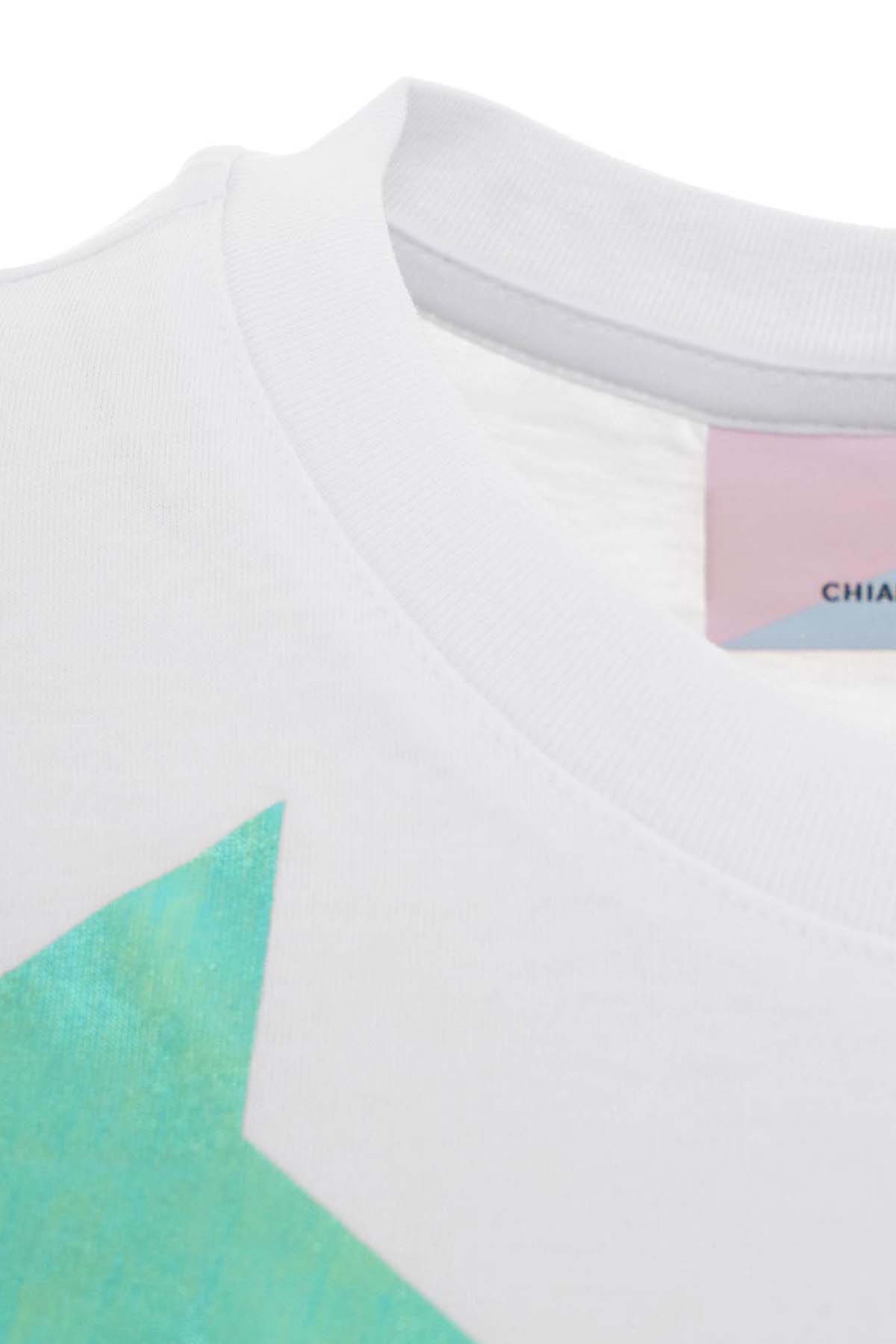 Chiara Ferragni Yıldızlı Yuvarlak Yaka T-shirt-Libas Trendy Fashion Store