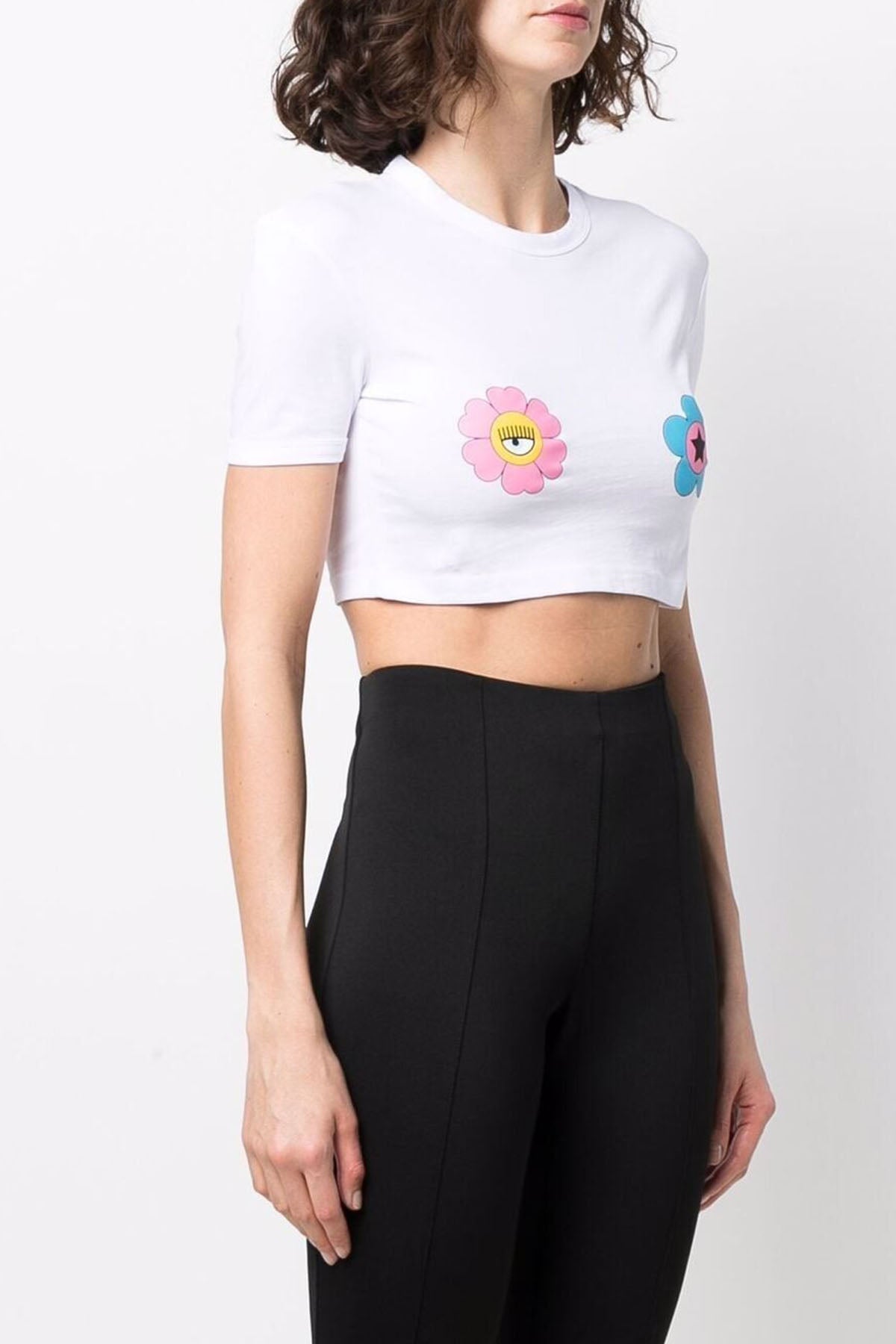 Chiara Ferragni Logolu Crop T-shirt-Libas Trendy Fashion Store