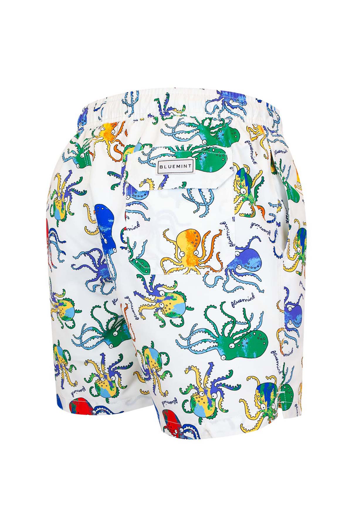 Bluemint Arthus White Octopus Şort Mayo-Libas Trendy Fashion Store